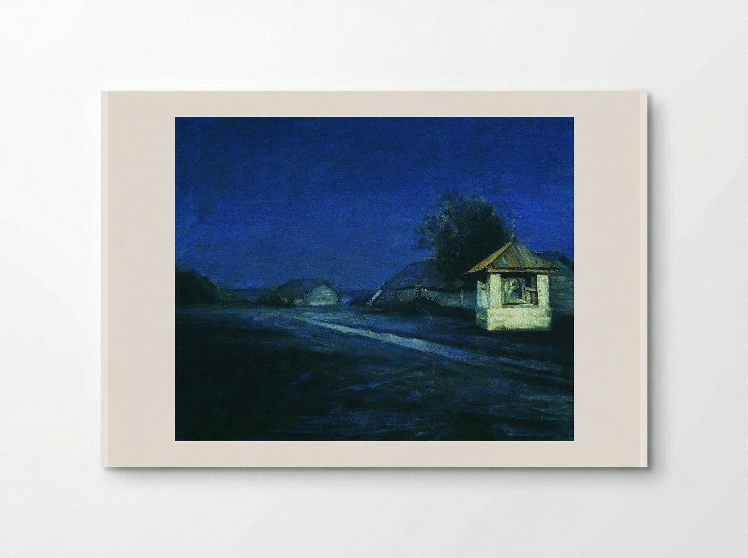 Moonlit Night in the Village - Arkhip Kuindzhi - Poster