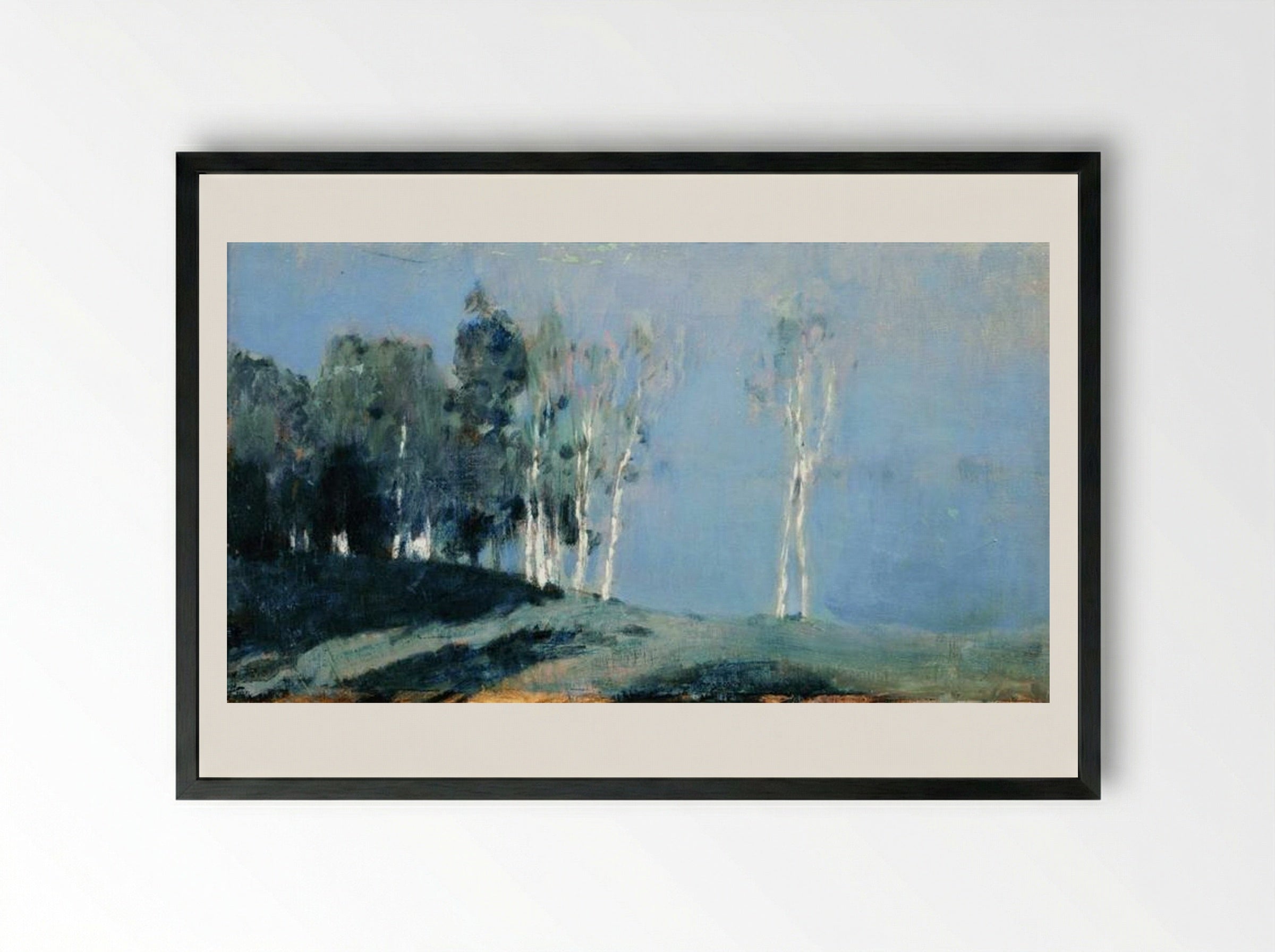 Moonlit Night - Isaac Levitan - Framed Print Black