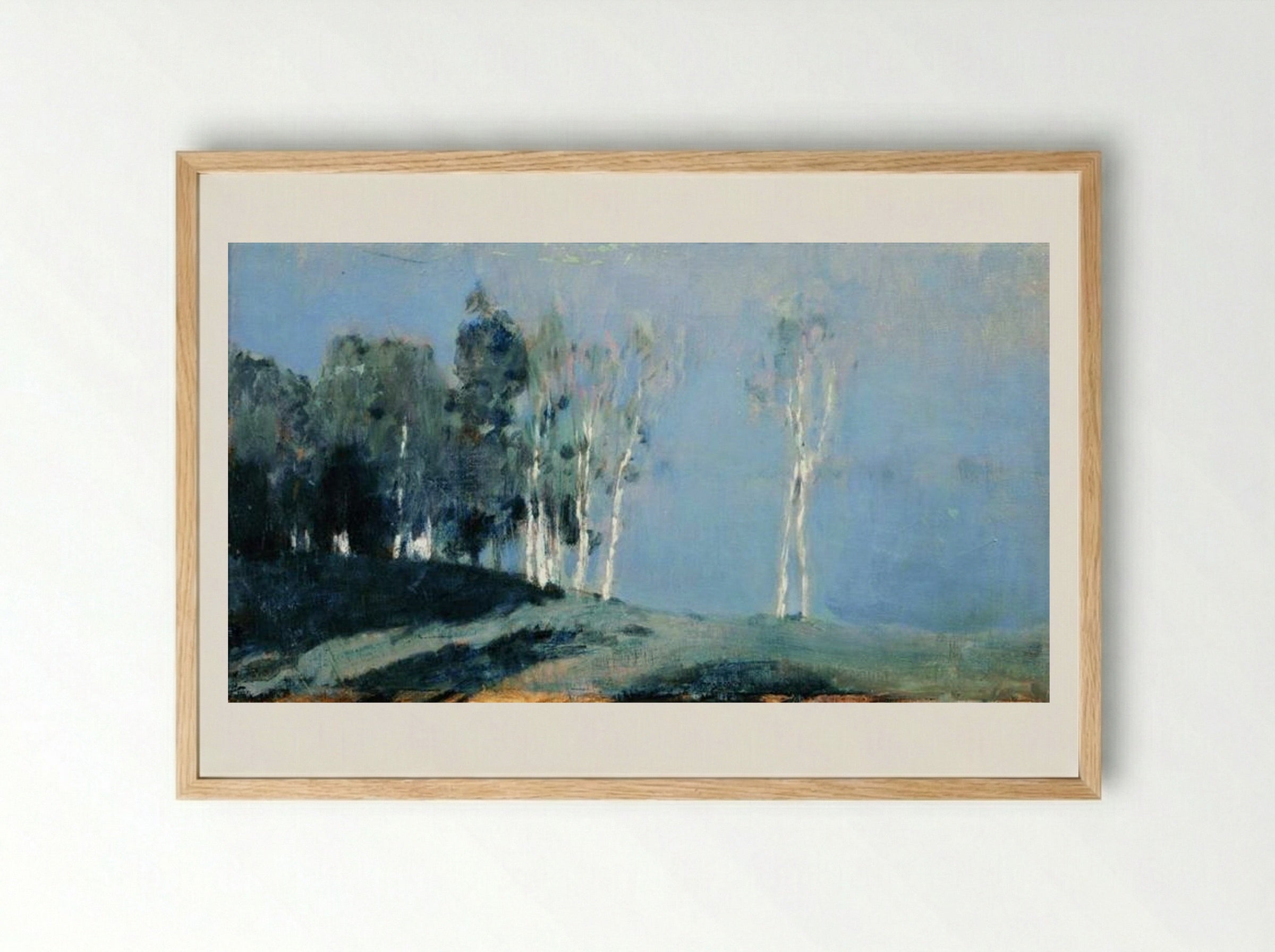 Moonlit Night - Isaac Levitan - Framed Print Wood