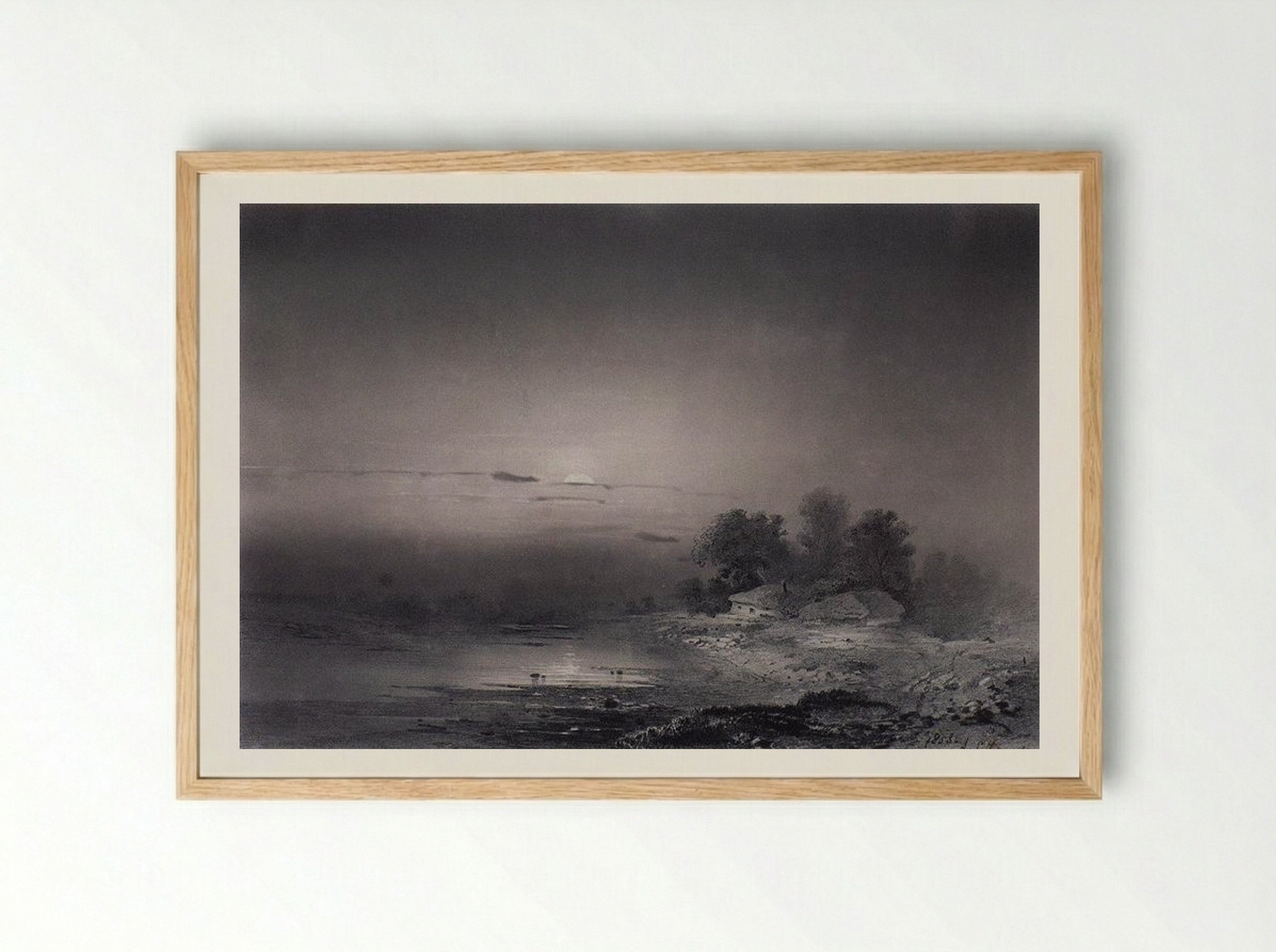 Moonlit Night - Aleksey Savrasov - Framed Print Wood