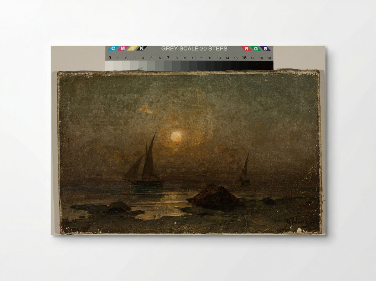 Moonlit Seascape - Julius Sergius von Klever - Poster