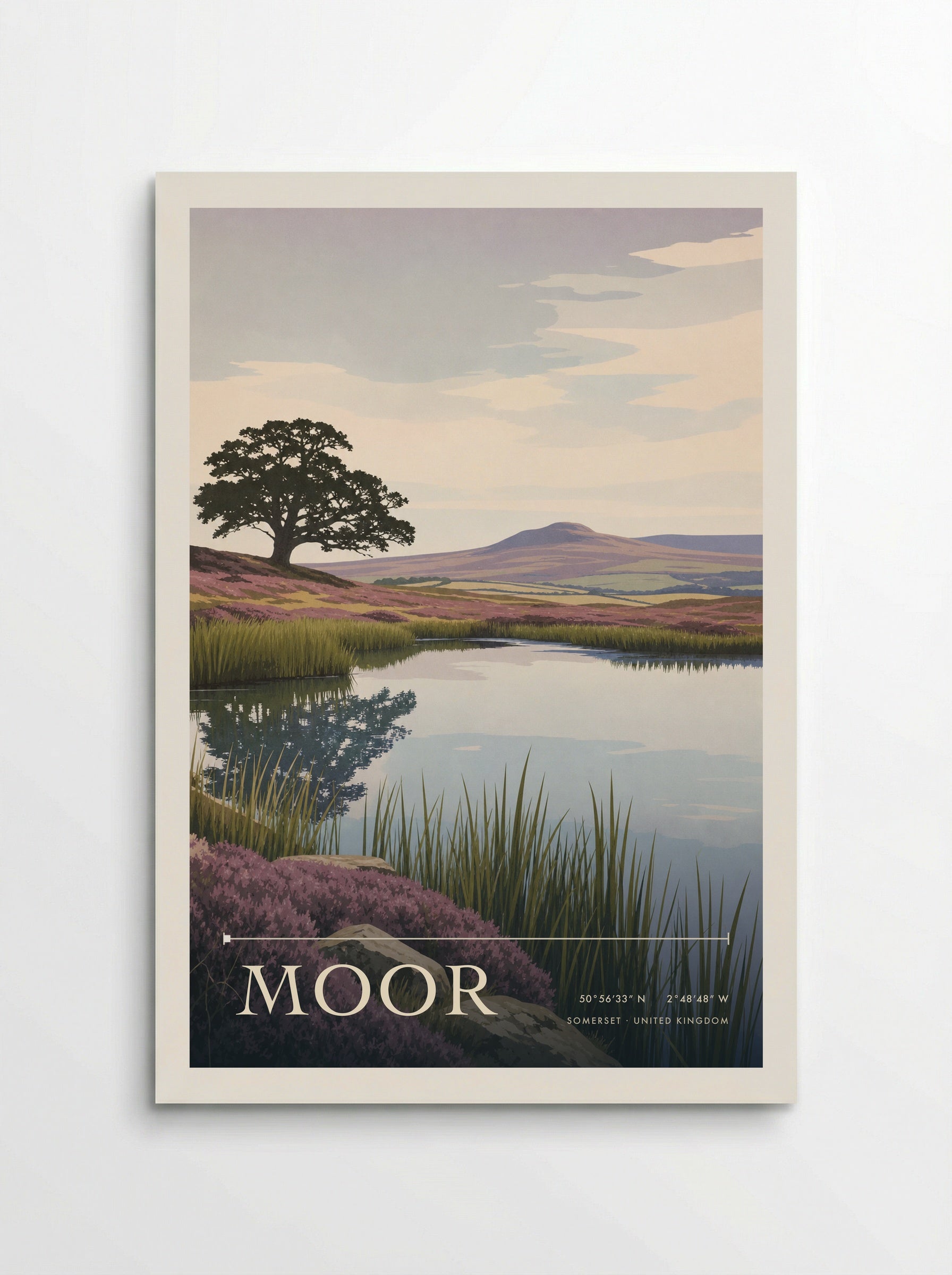 Moor Somerset United Kingdom Travel Poster - Poster