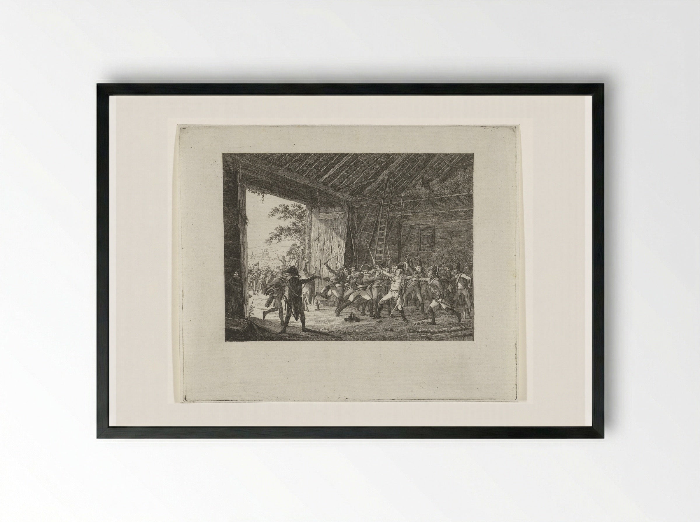 Moord op generaal Theobald Dillon - Joannes Bemme - Framed Print Black