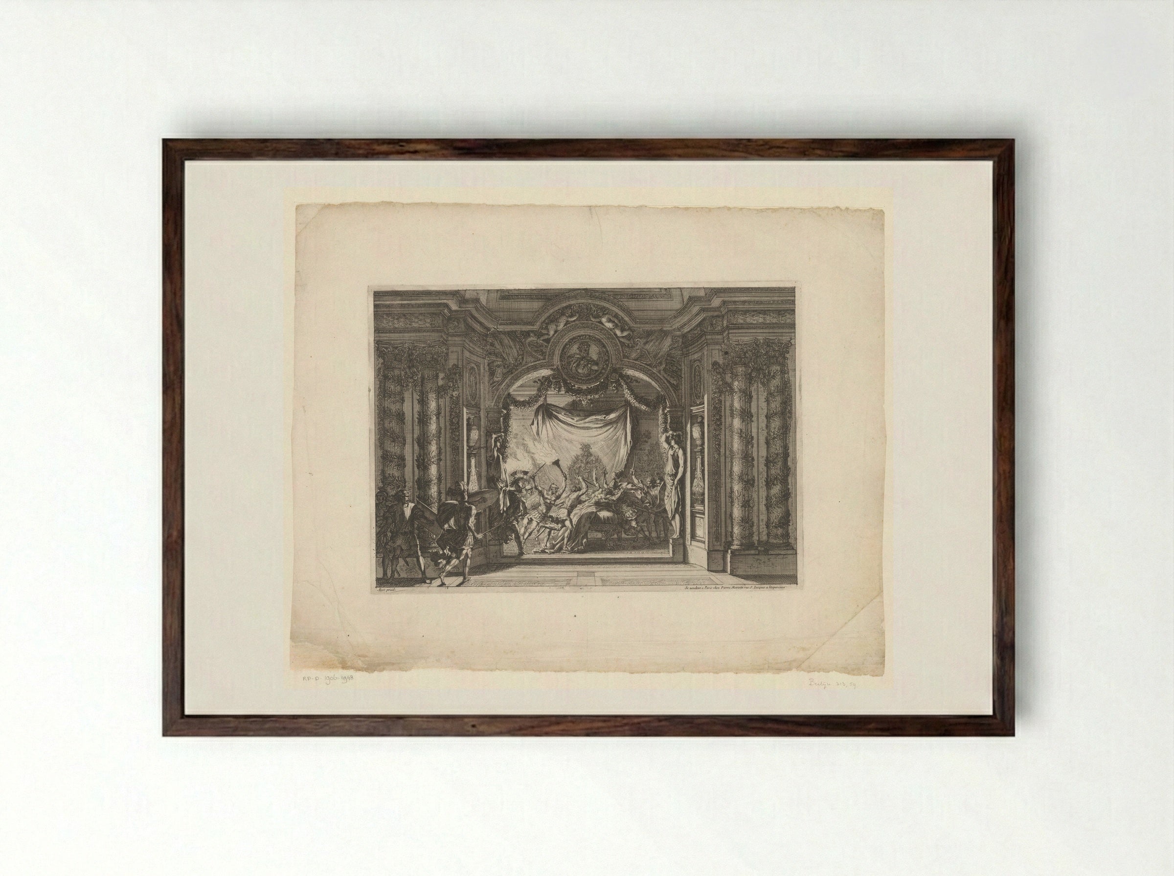 Moordscène - Jean Lepautre - Framed Print Dark Wood