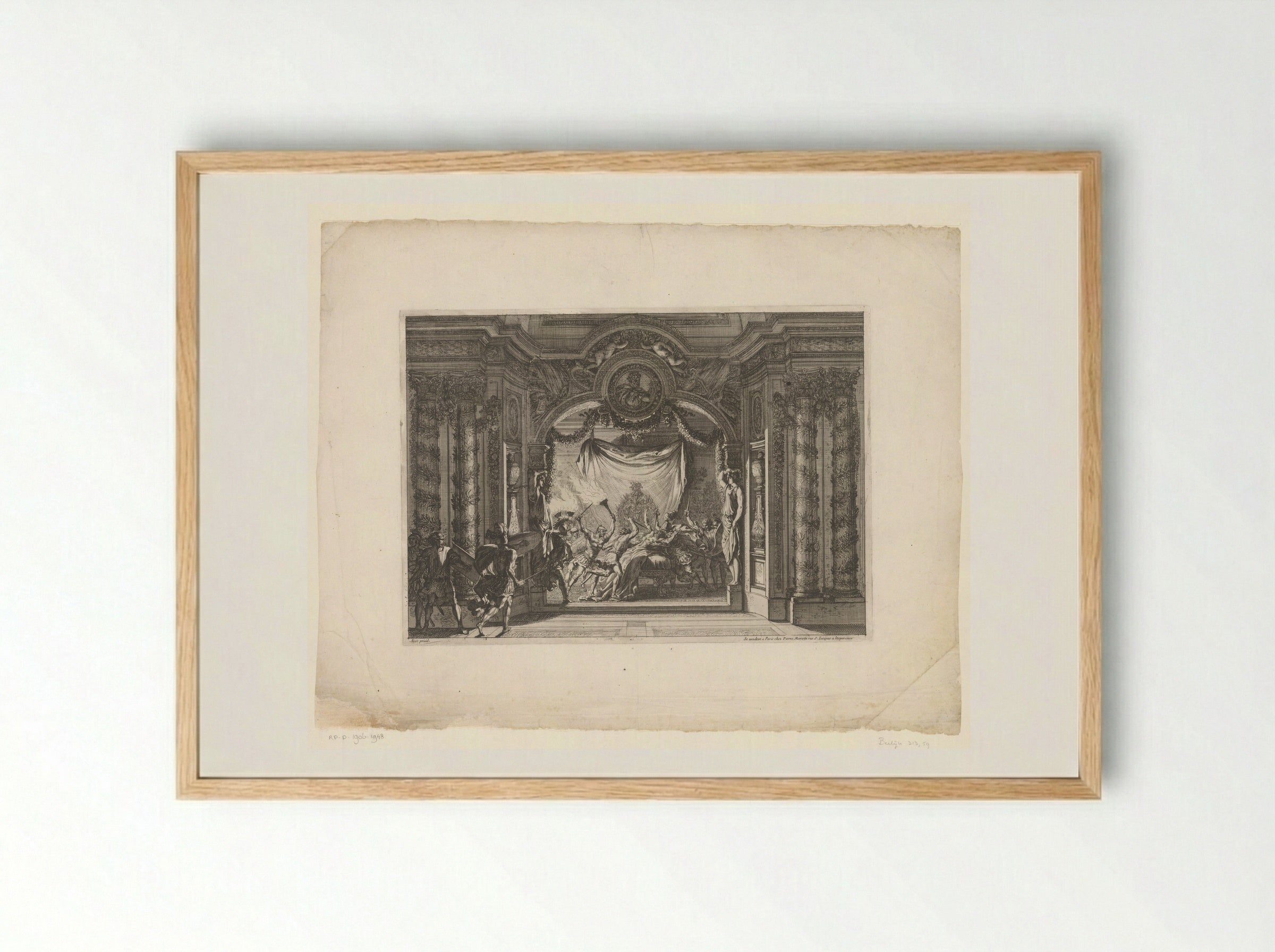 Moordscène - Jean Lepautre - Framed Print Wood