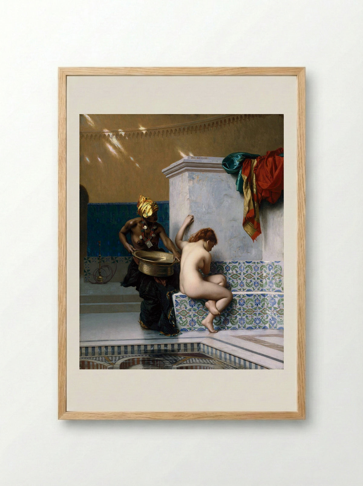 Moorish Bath - Jean-Léon Gérôme - Framed Print Wood