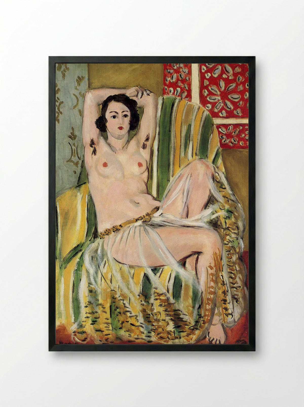 Moorish Woman with Upheld Arms - Henri Matisse - Framed Print Black