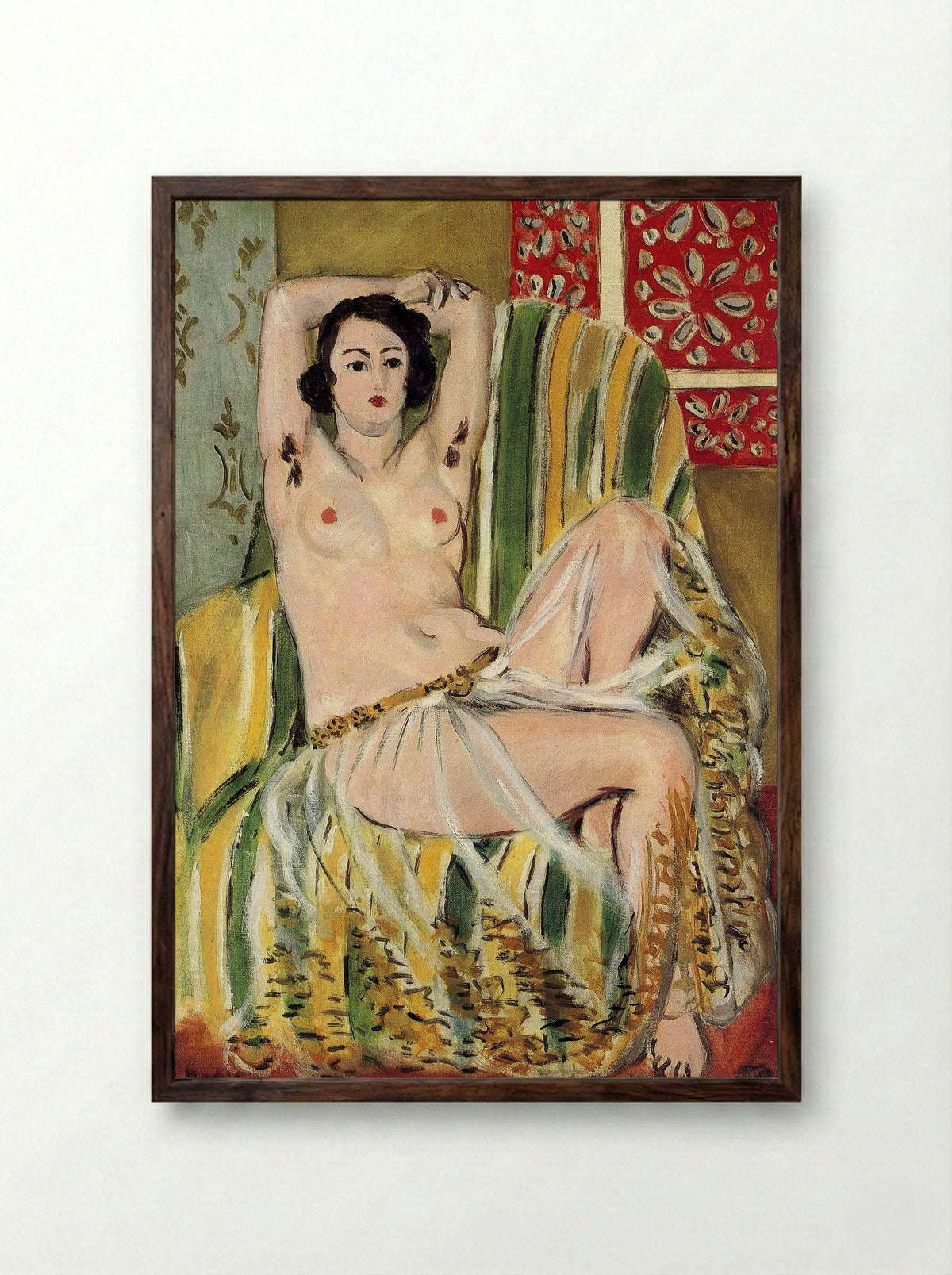 Moorish Woman with Upheld Arms - Henri Matisse - Framed Print Dark Wood