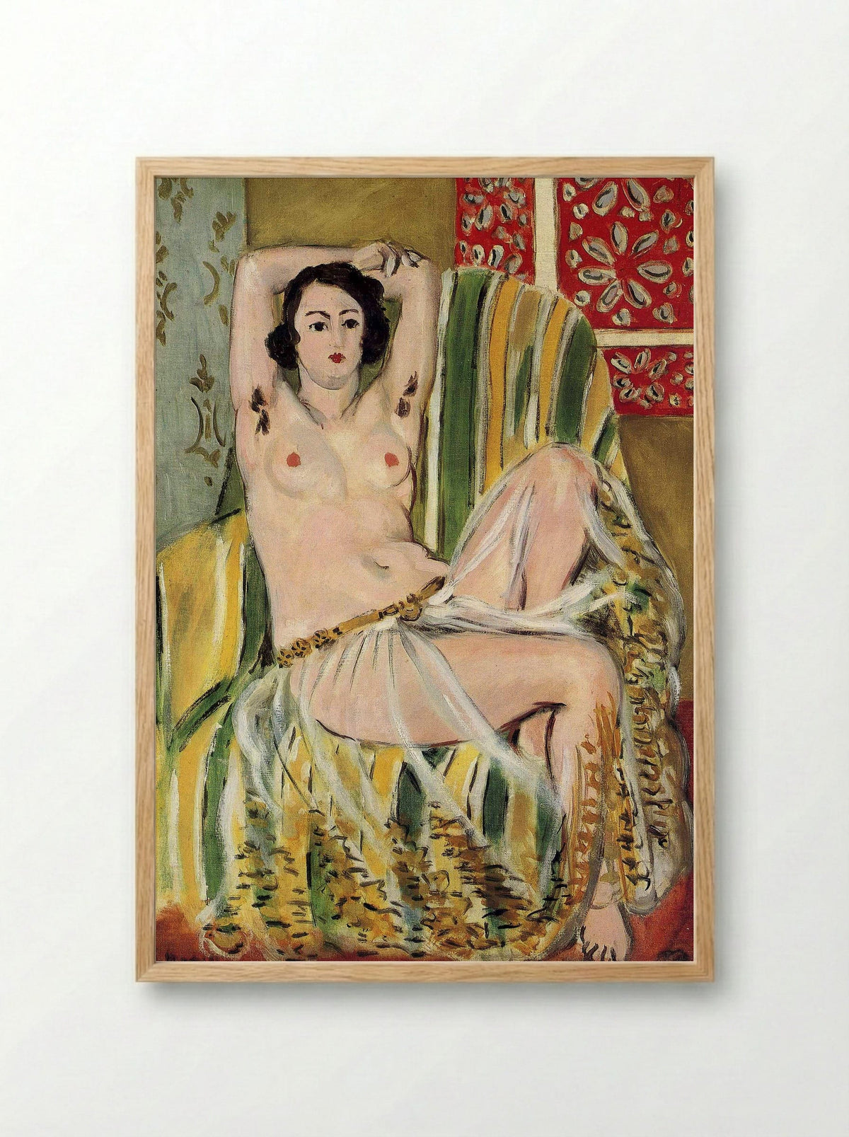 Moorish Woman with Upheld Arms - Henri Matisse - Framed Print Wood
