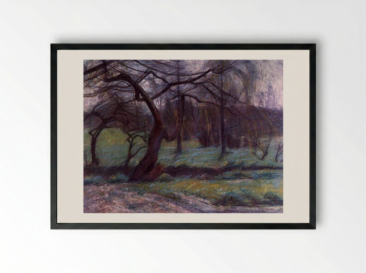 Moorland - Umberto Boccioni - Framed Print Black