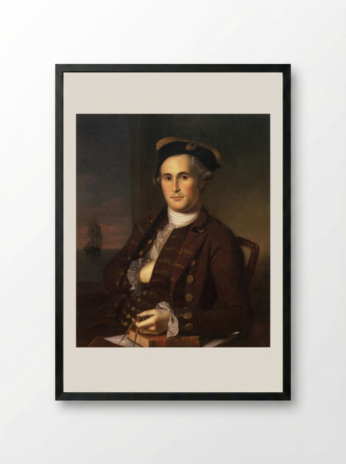 Mordecai Gist - Charles Willson Peale - Framed Print Black