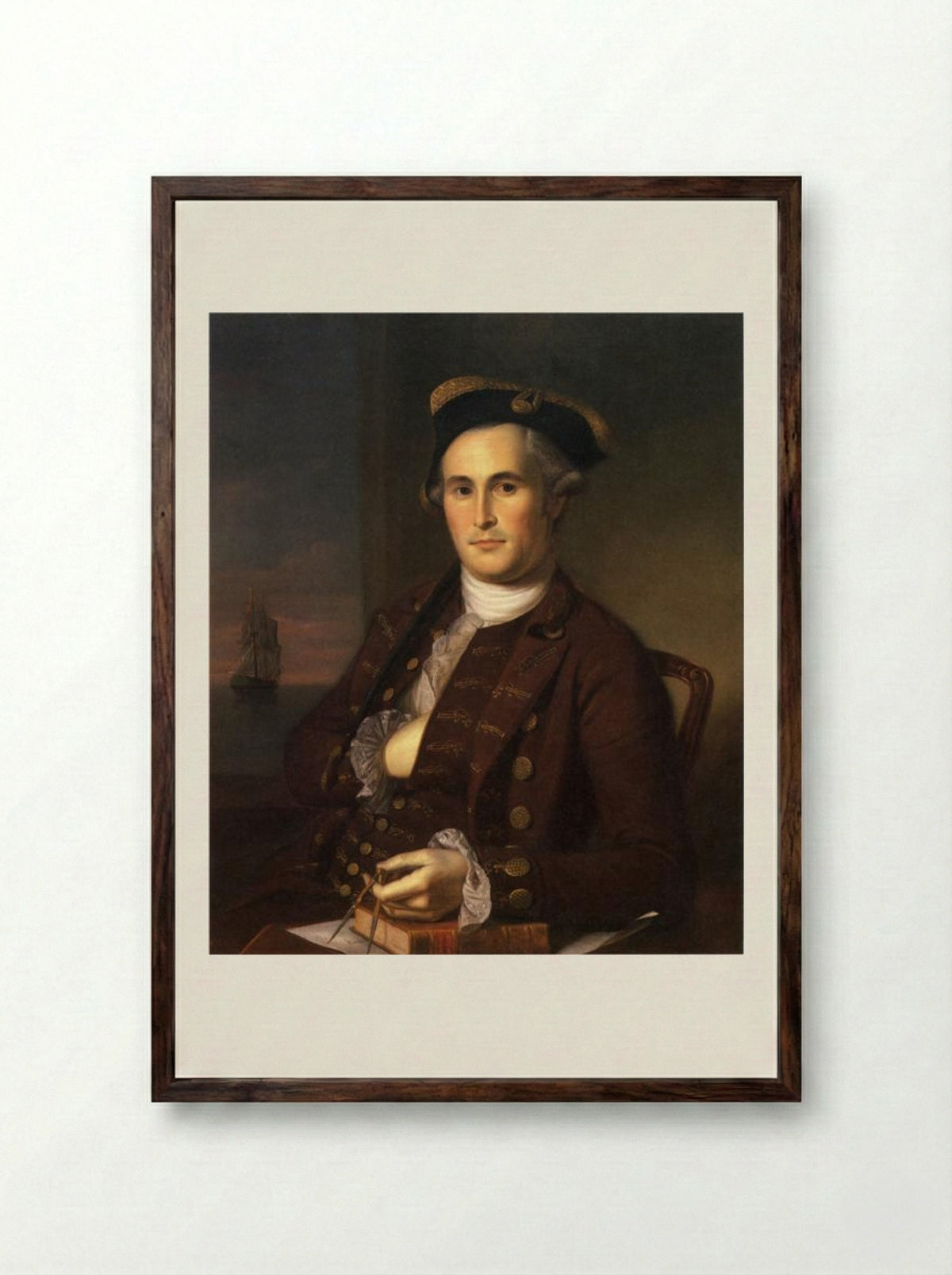 Mordecai Gist - Charles Willson Peale - Framed Print Dark Wood