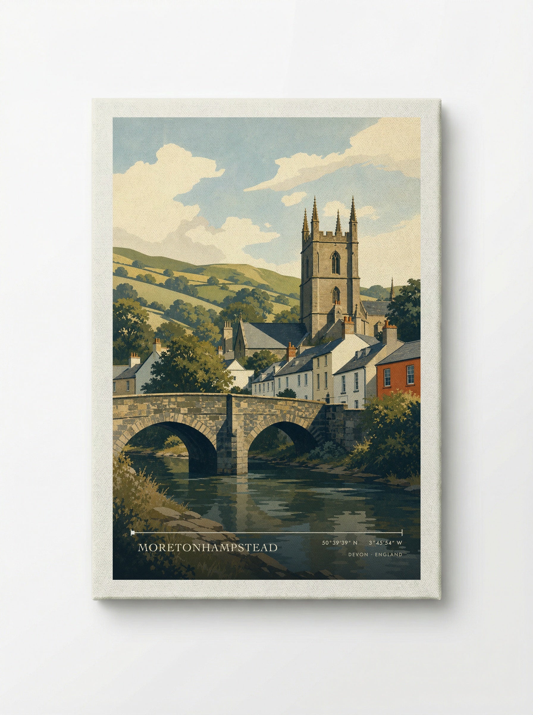Moretonhampstead Devon England Travel Poster - Canvas