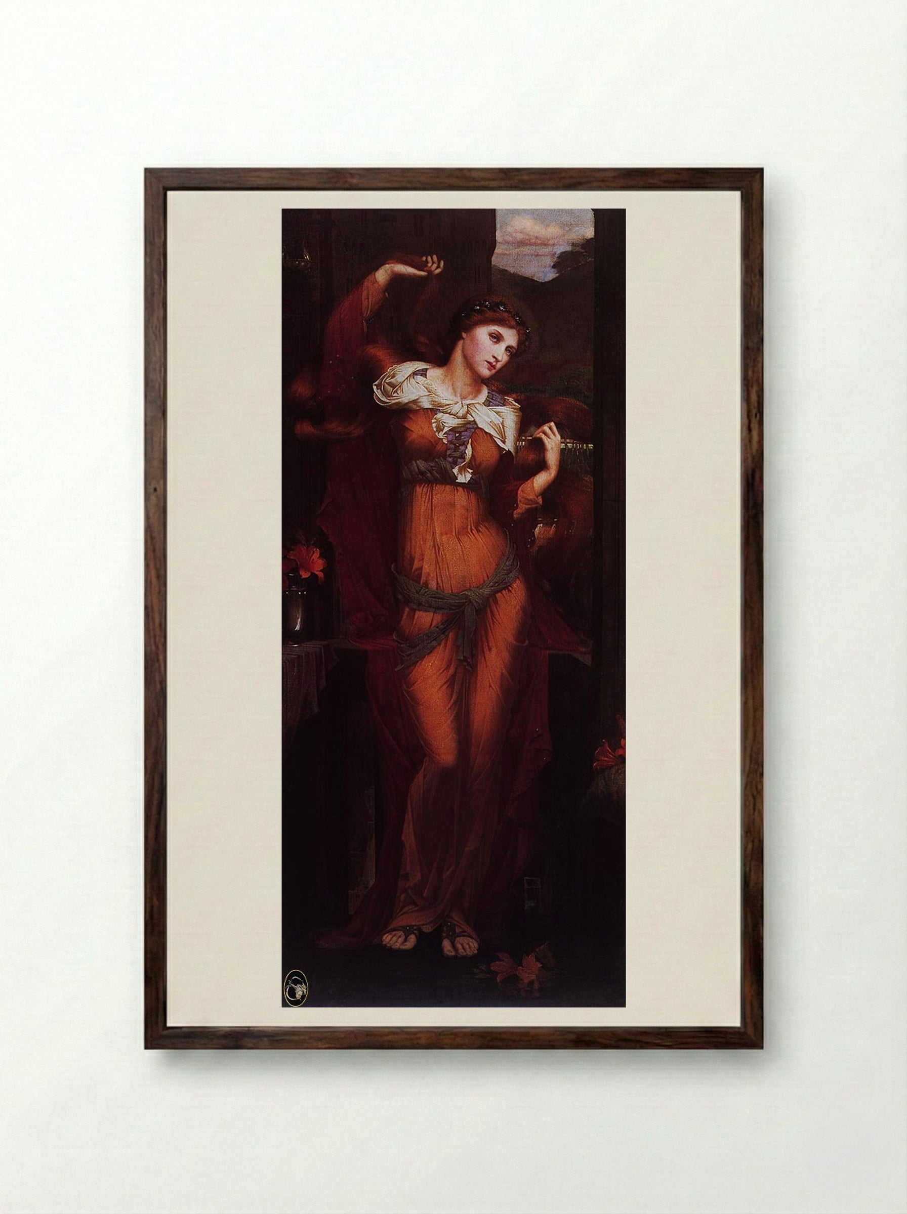 Morgan Le Fay - John Roddam Spencer Stanhope - Framed Print Dark Wood
