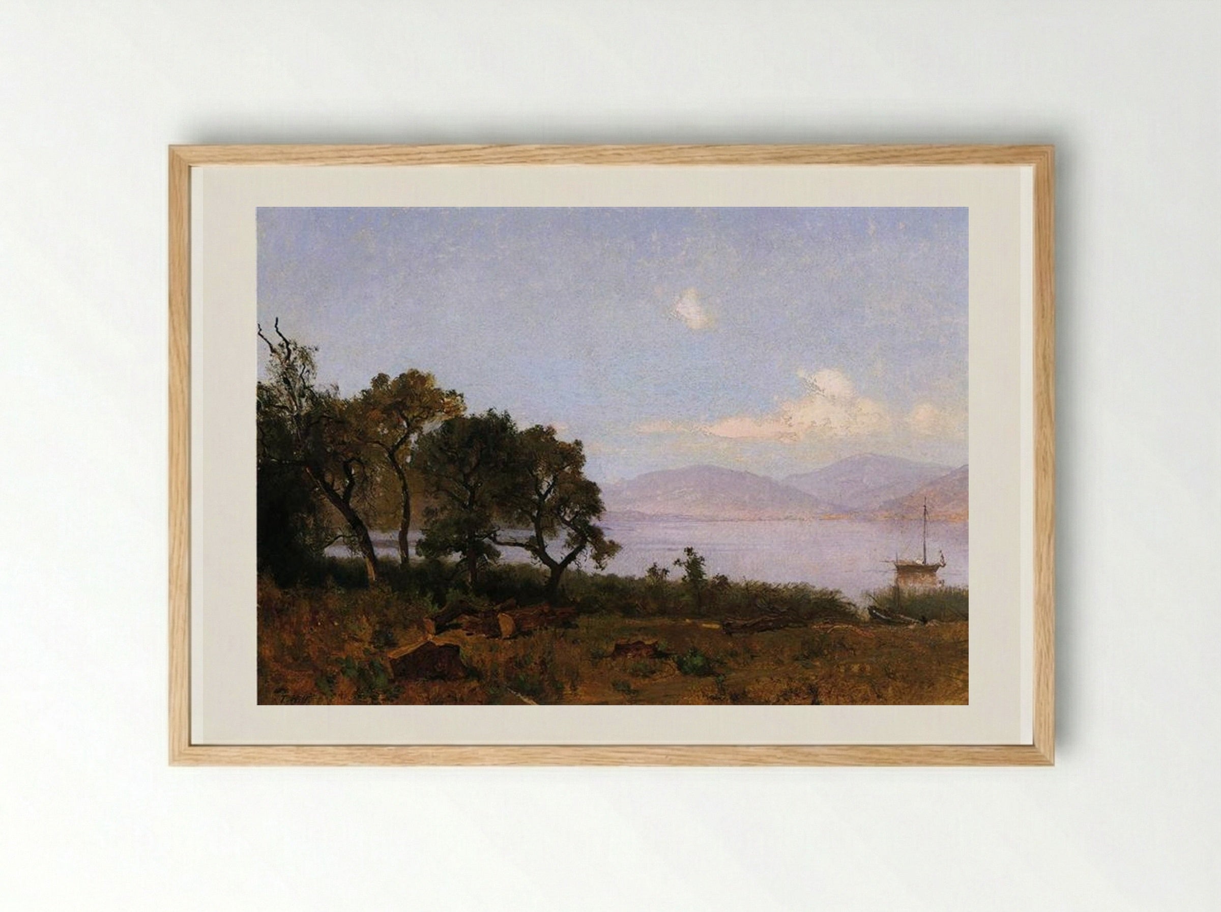 Morning, Clear Lake - Thomas Hill - Framed Print Wood
