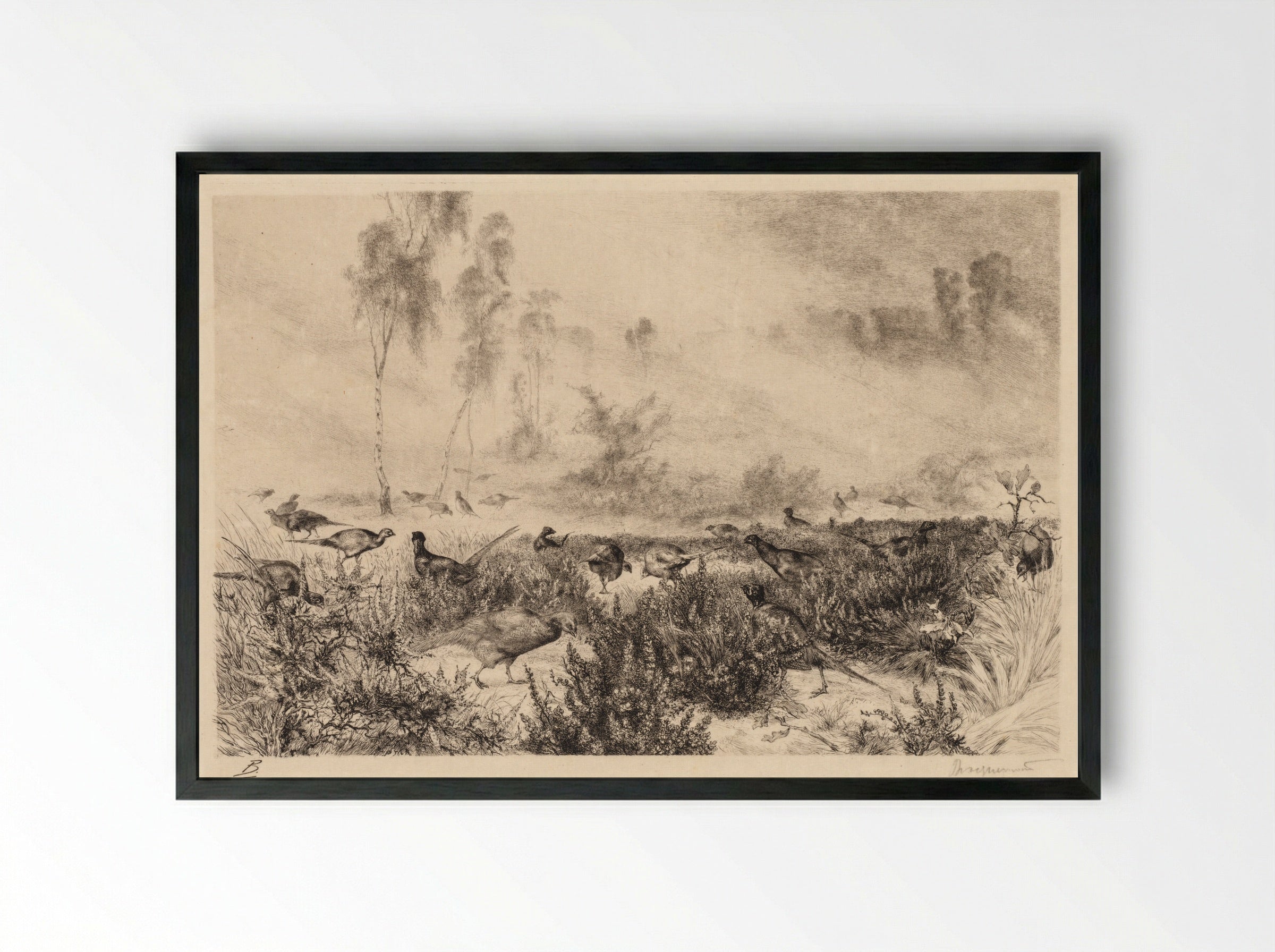 Morning Mists (Brumes de Matin) - Félix Bracquemond - Framed Print Black
