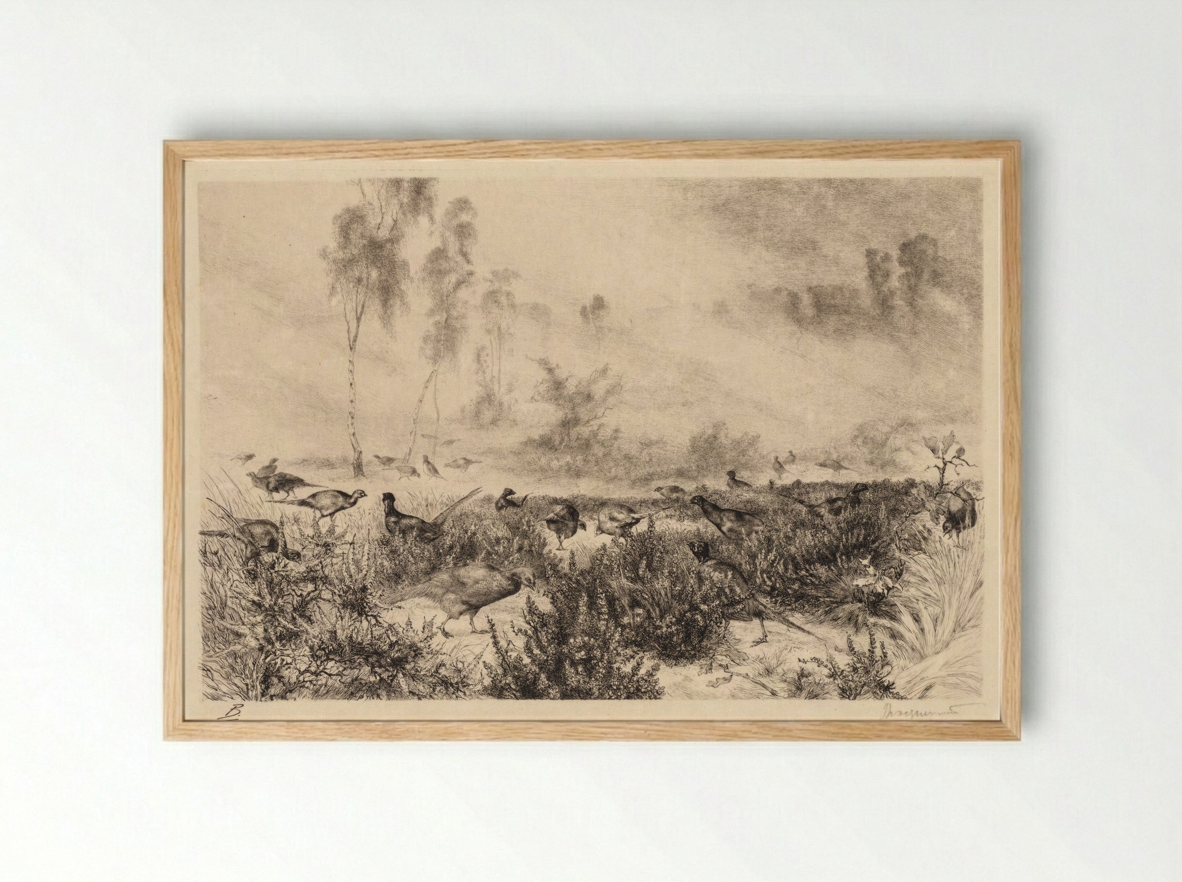 Morning Mists (Brumes de Matin) - Félix Bracquemond - Framed Print Wood