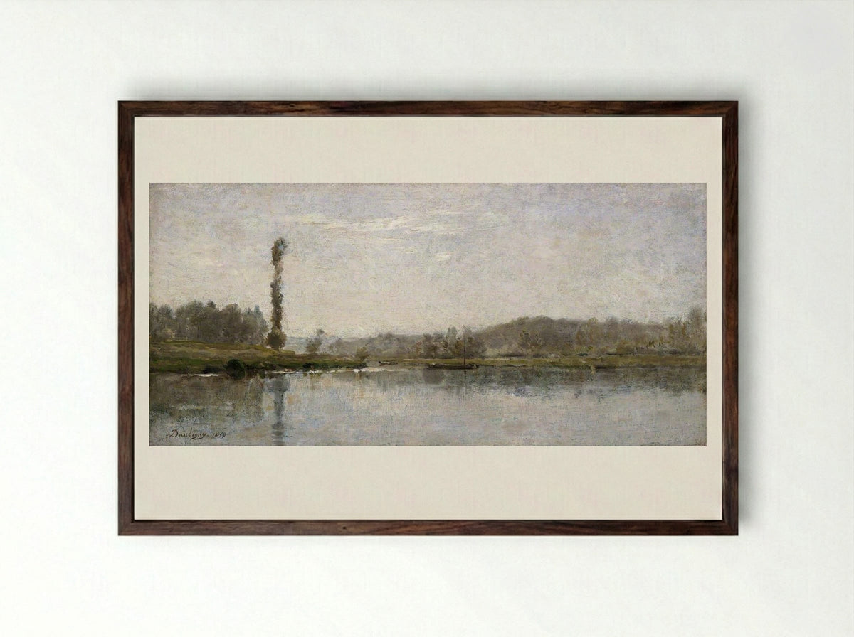 Morning - Charles-François Daubigny - Framed Print Dark Wood