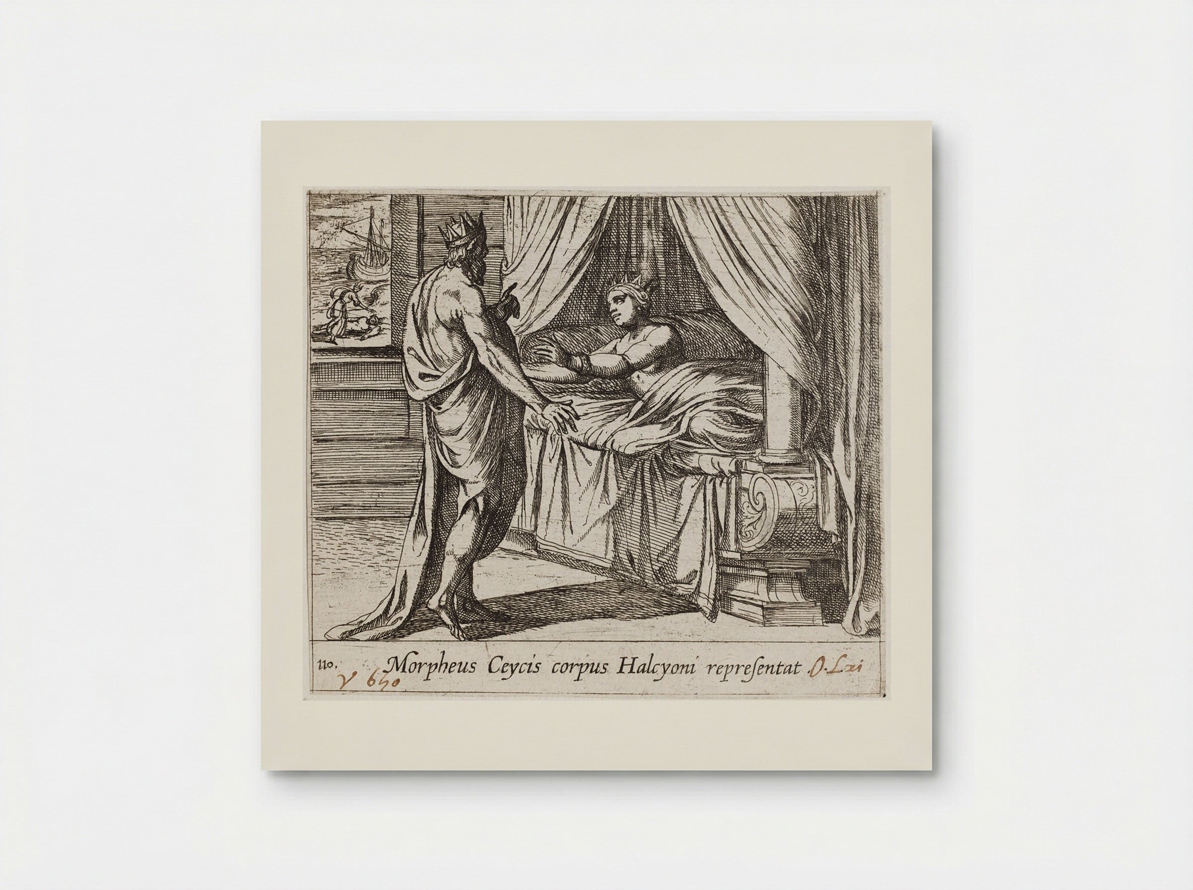 Morpheus, as Ceyx, Appearing to Alcyone - Antonio Tempesta - Poster
