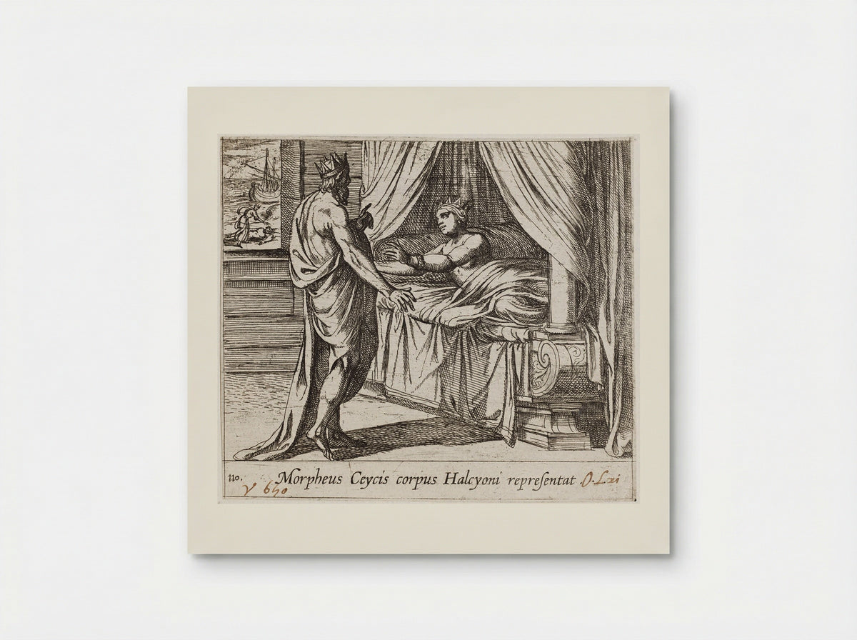 Morpheus, as Ceyx, Appearing to Alcyone - Antonio Tempesta - Poster