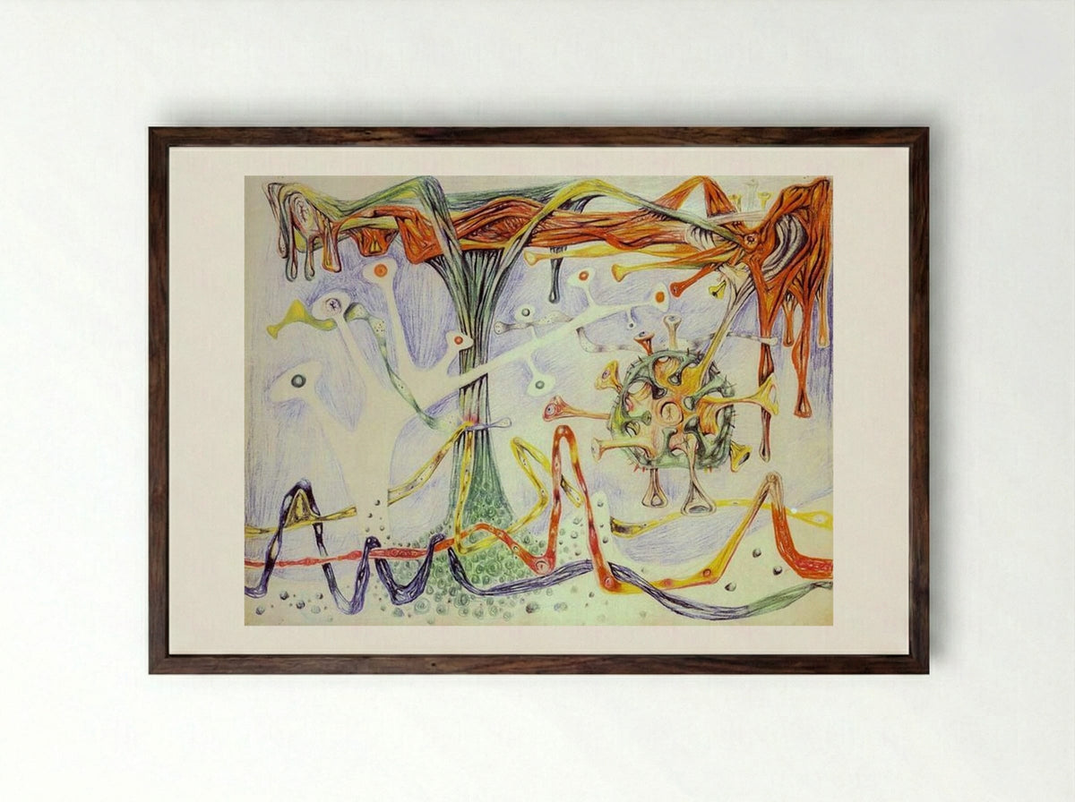 Morphology - Roberto Matta - Framed Print Dark Wood