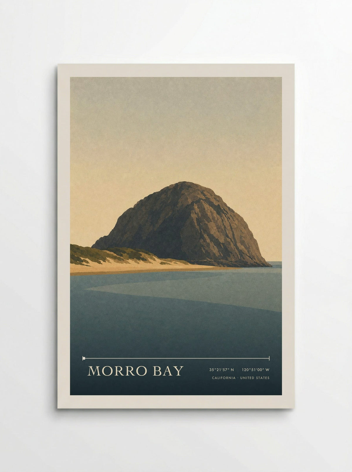 Morro Bay travel poster print
