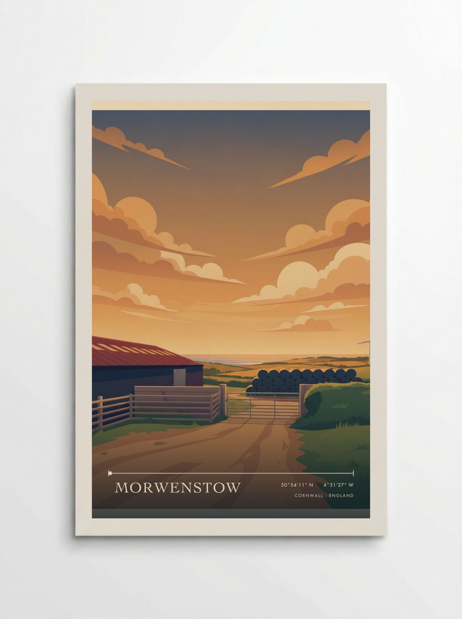 Morwenstow Cornwall England Travel Poster - Poster