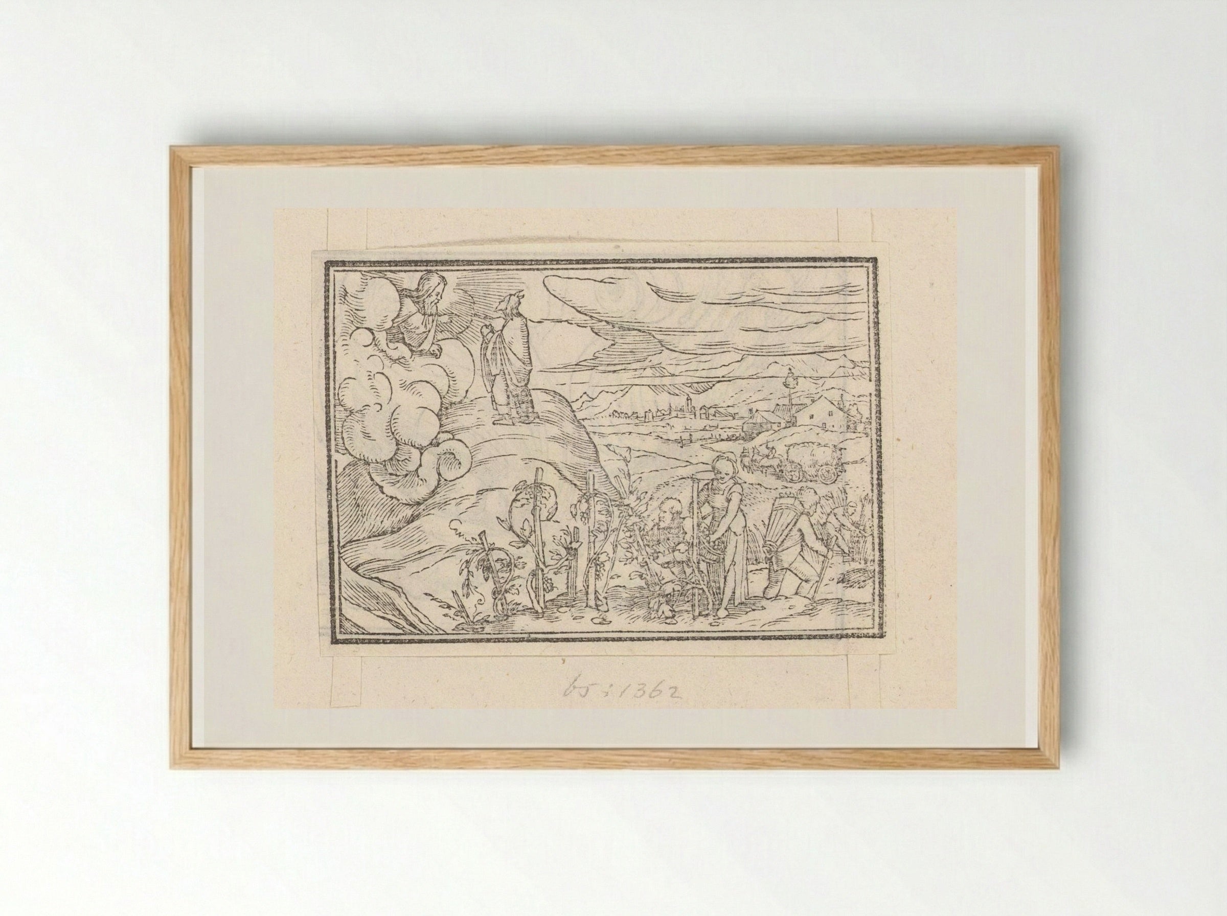 Moses Receiving Instructions for the Harvest and Viticulture - Veit Rudolf Specklin - Framed Print Wood