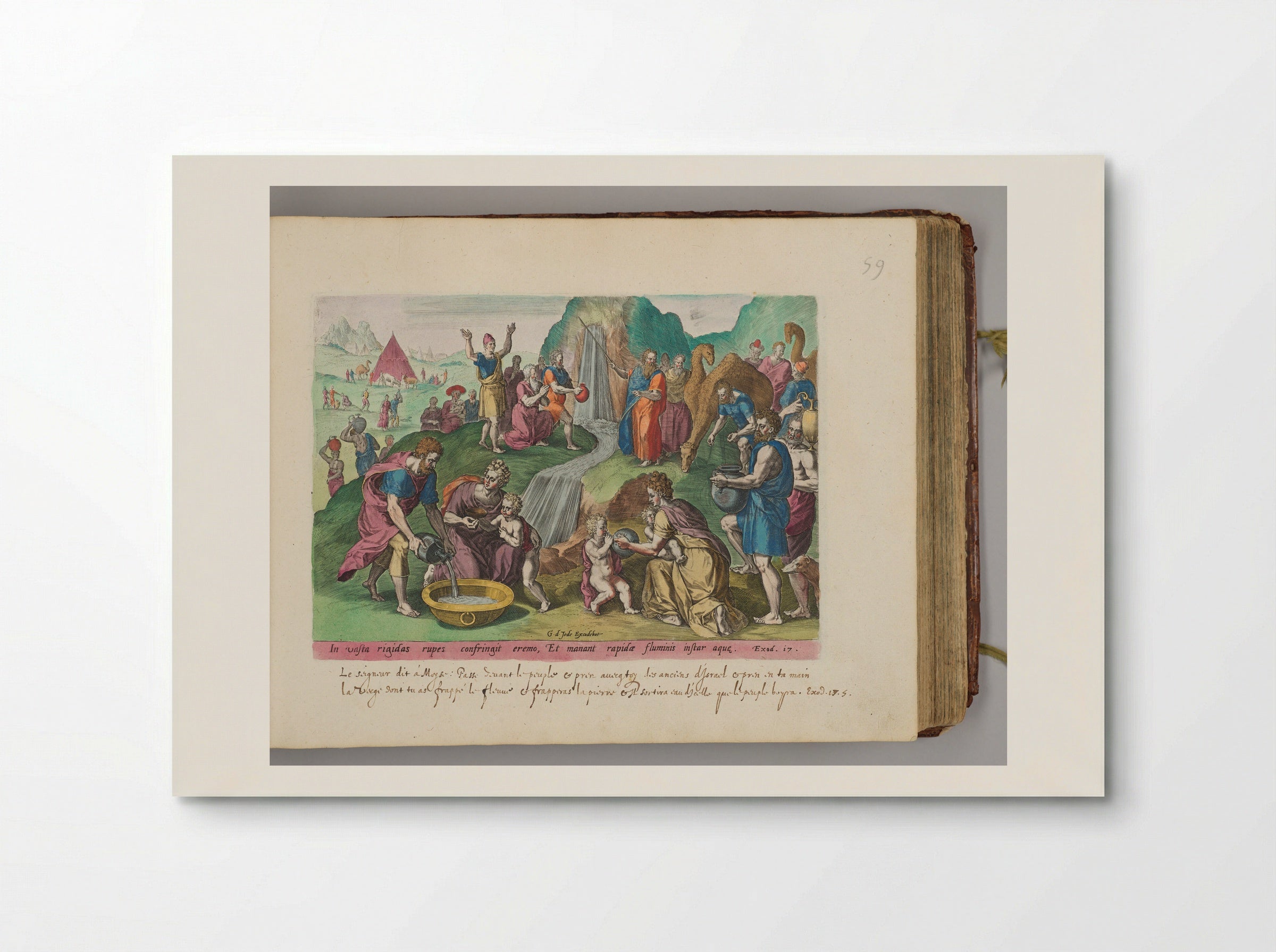 Moses Striking Water from the Rock - Johann Sadeler I - Poster