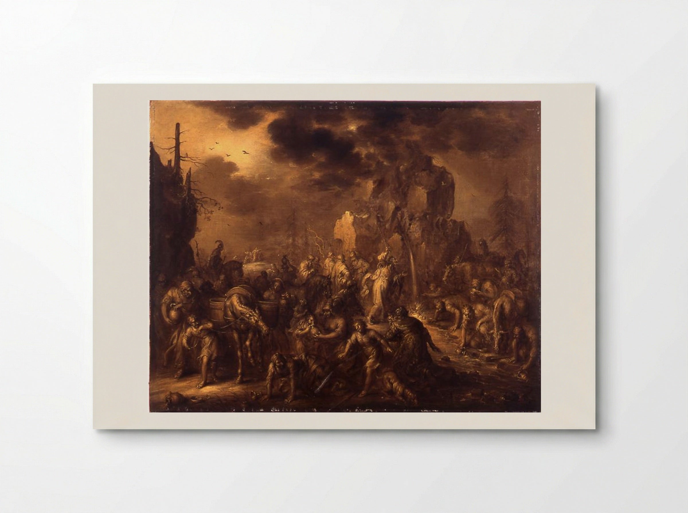 Moses Striking the Rock - Adriaen van de Venne - Poster