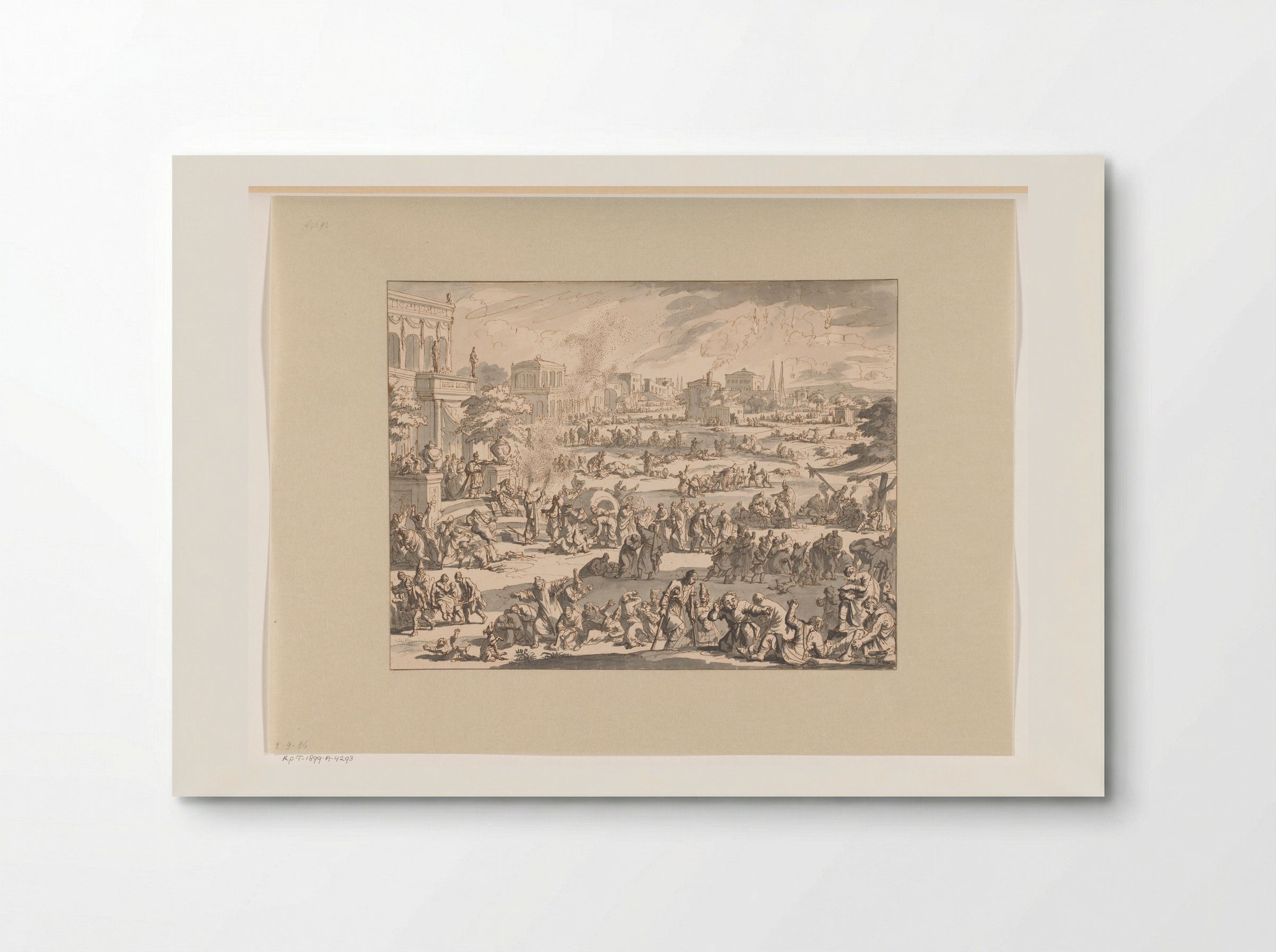 Moses and Aaron Calling Down Plagues upon the Egyptians - Jan Luyken - Poster
