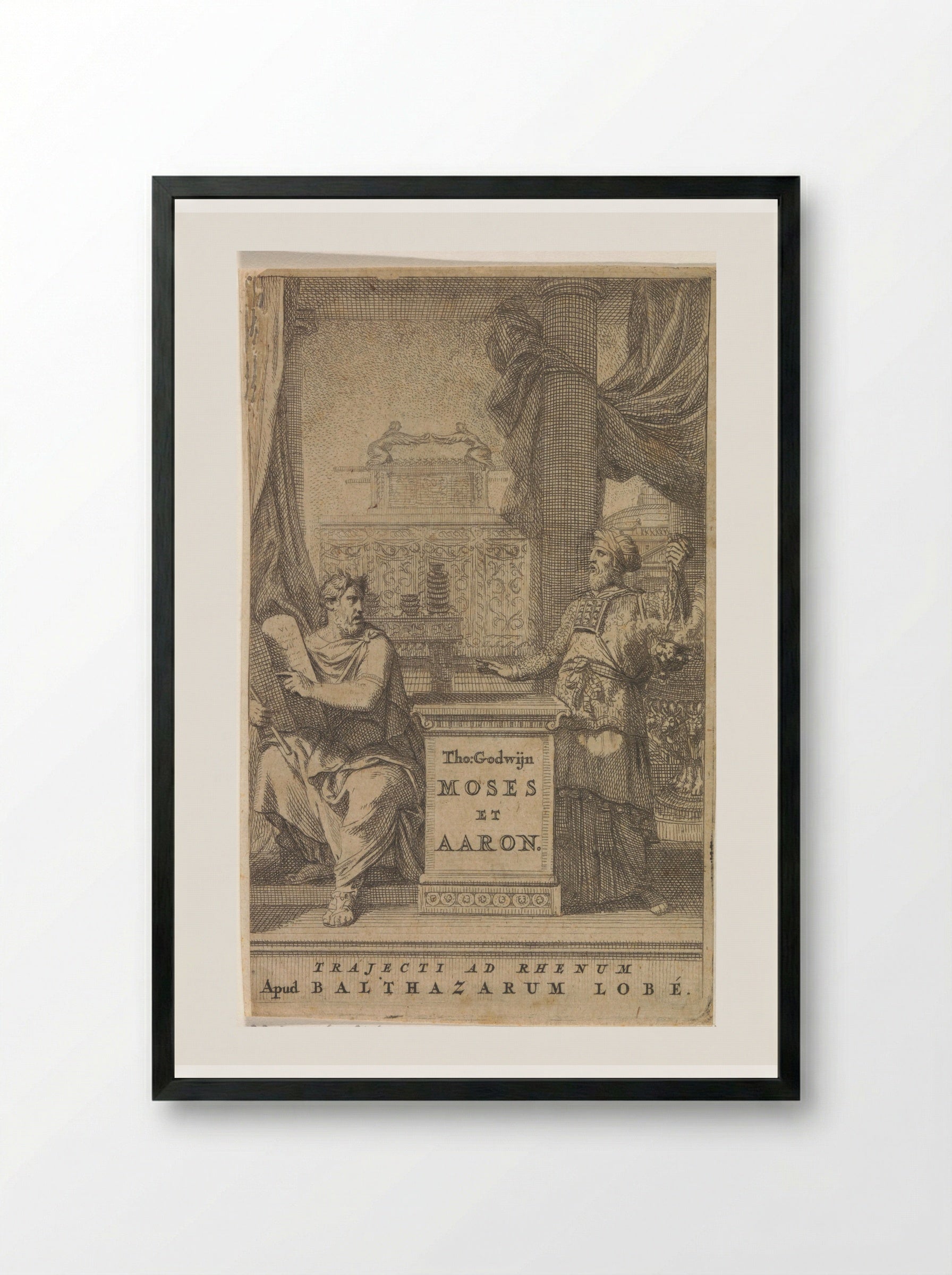 Moses and Aaron - Gerard de Lairesse - Framed Print Black
