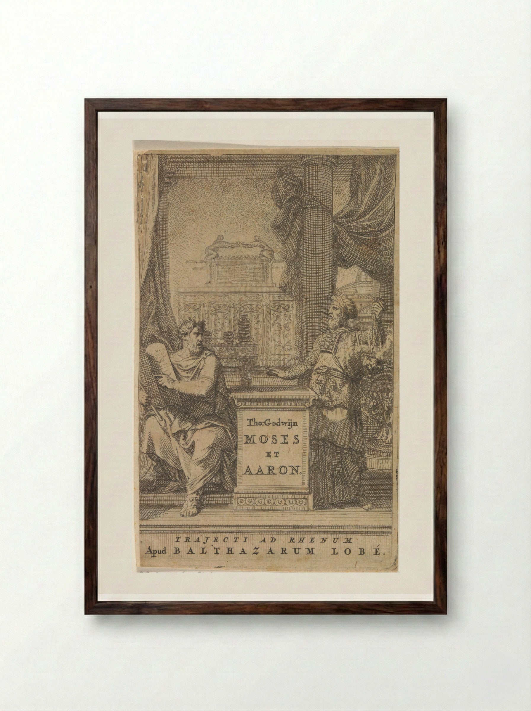 Moses and Aaron - Gerard de Lairesse - Framed Print Dark Wood