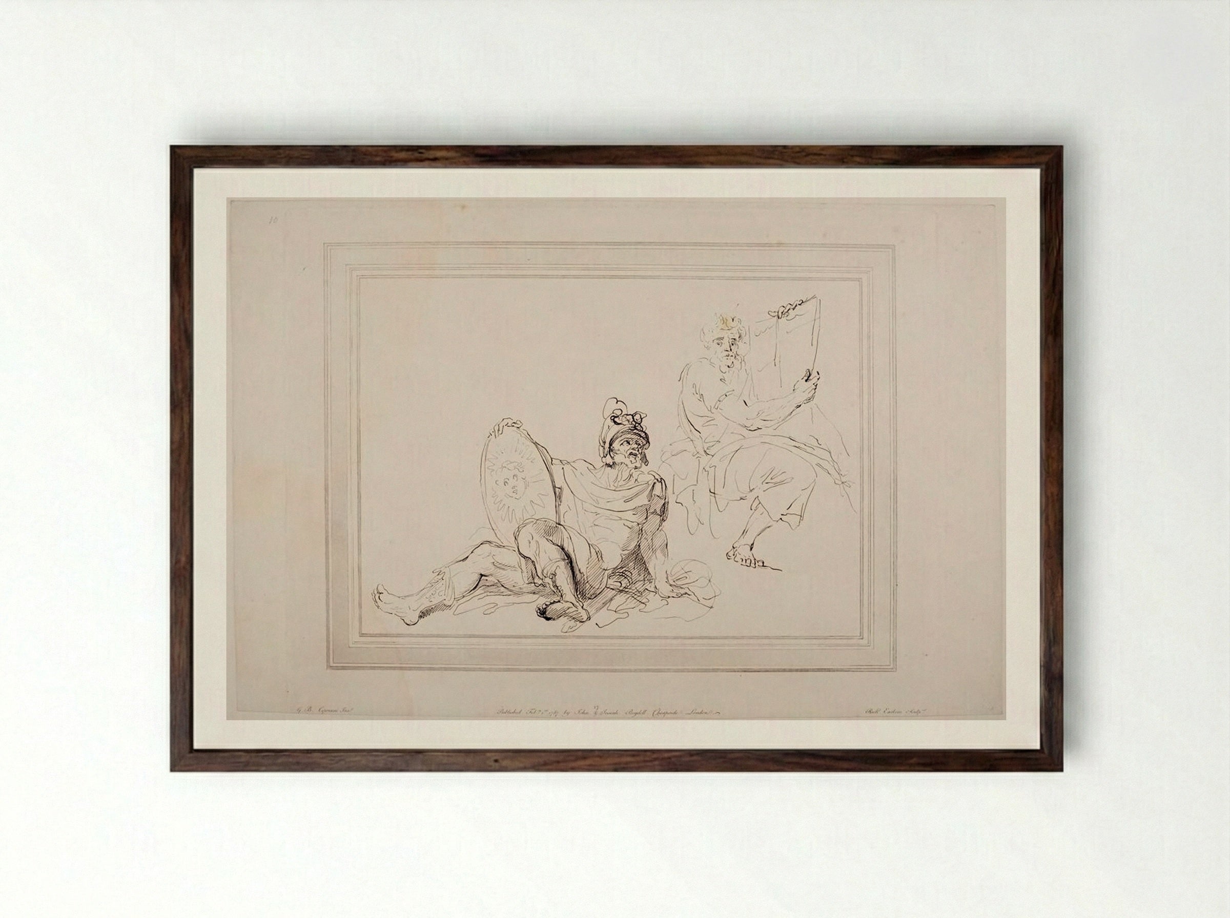 Moses and Joshua - Richard Earlom - Framed Print Dark Wood