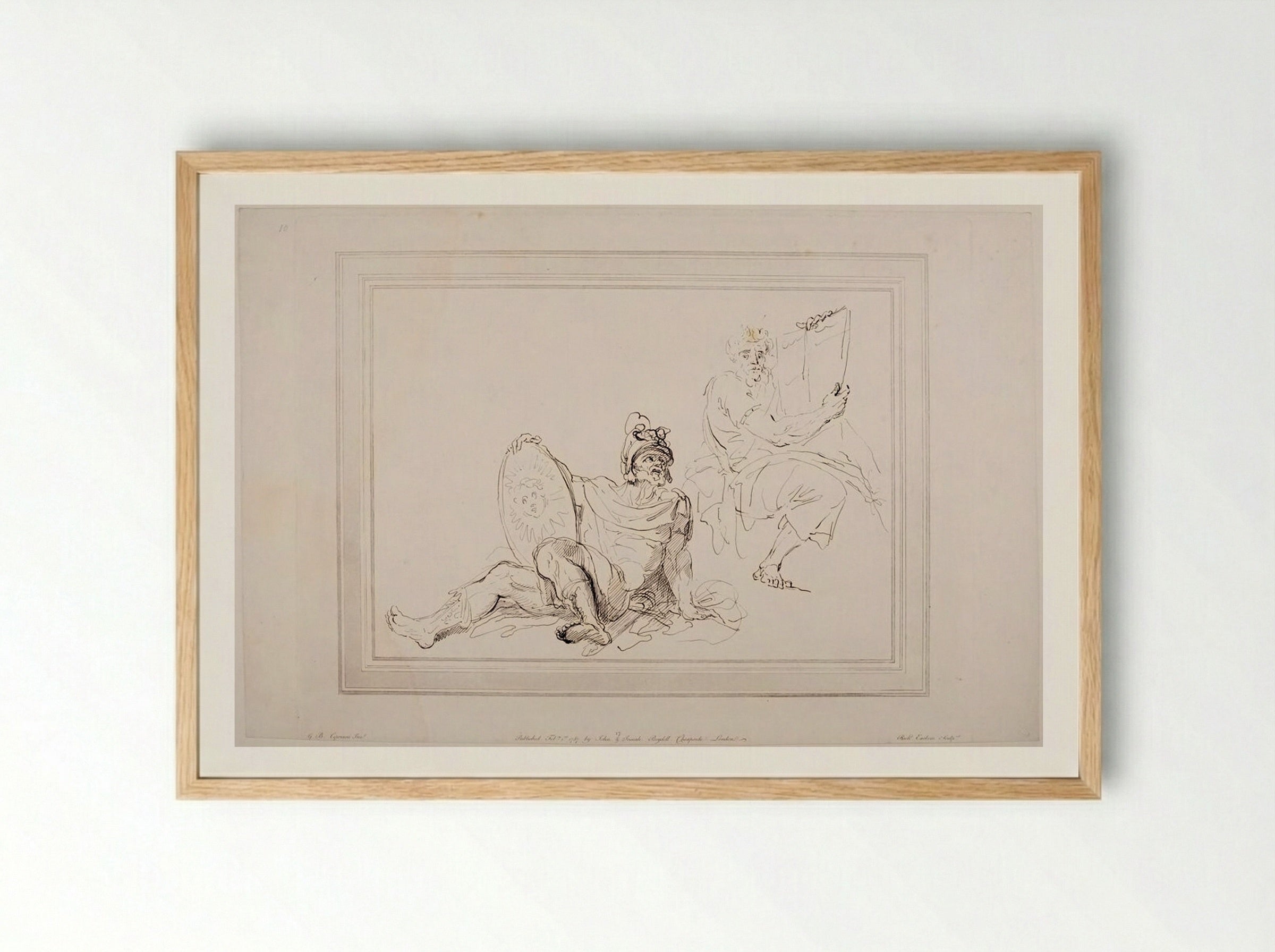 Moses and Joshua - Richard Earlom - Framed Print Wood