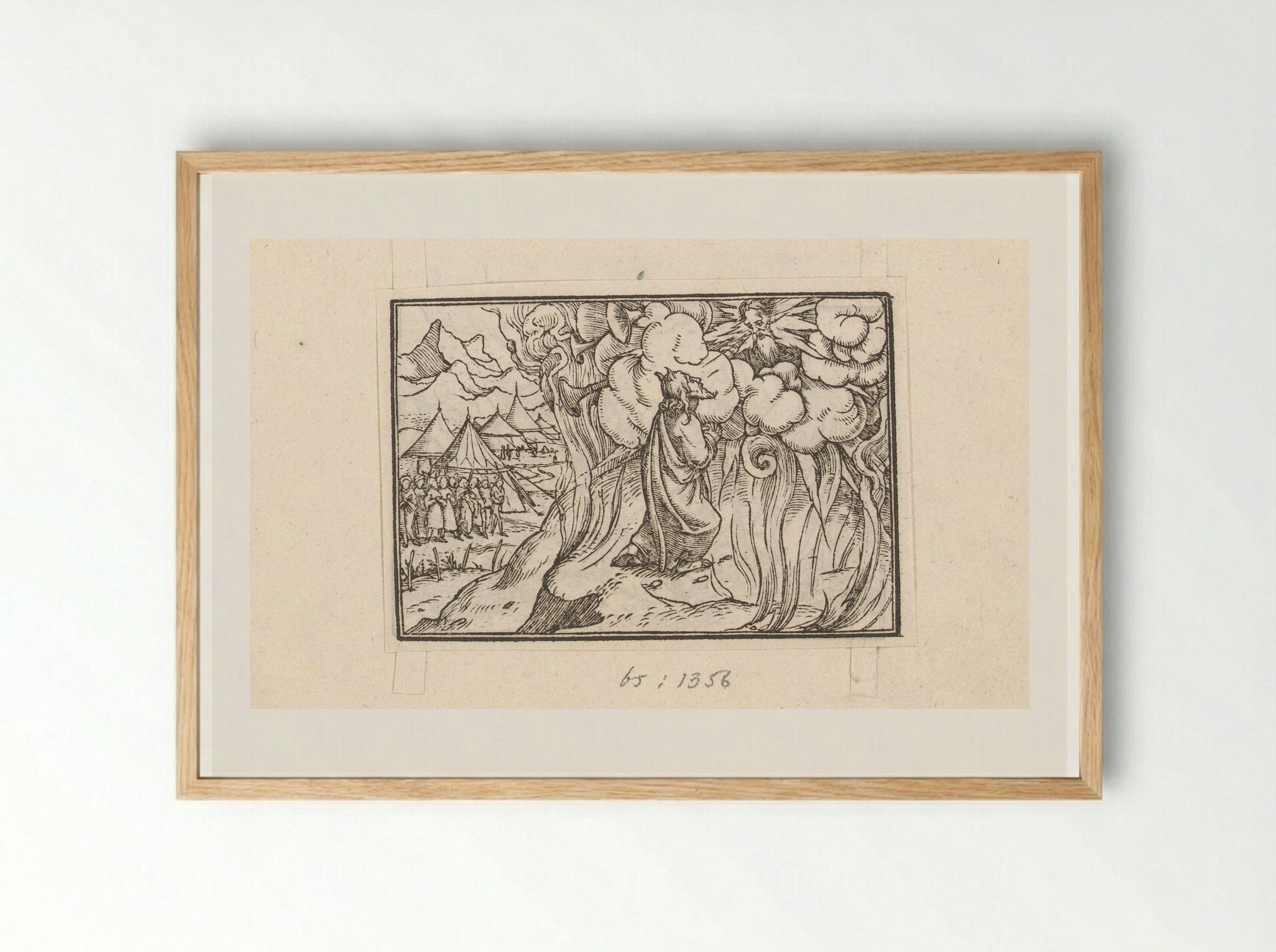 Moses on Mount Sinai - Veit Rudolf Specklin - Framed Print Wood