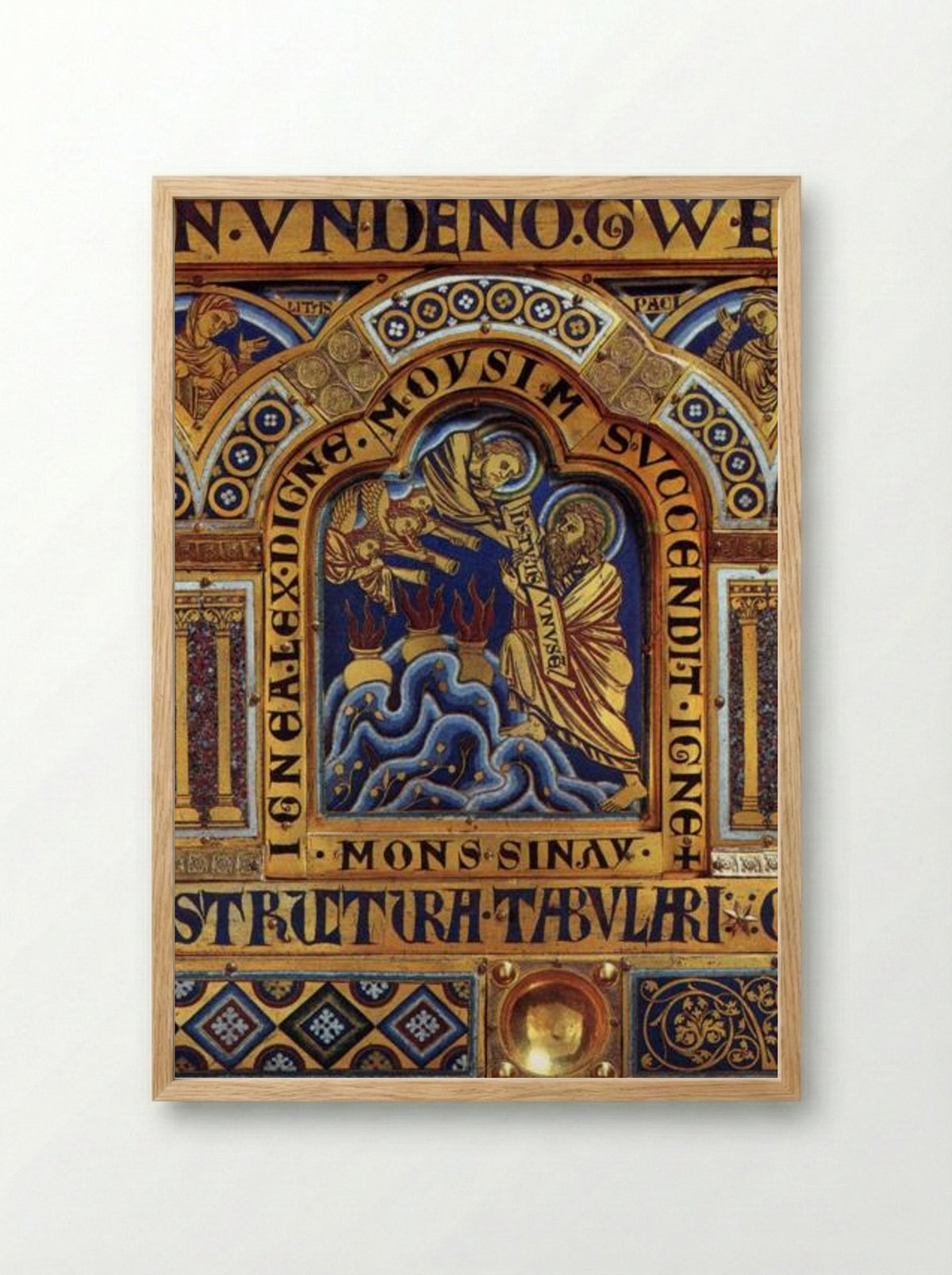 Moses on Mount Sinai - Nicholas of Verdun - Framed Print Wood