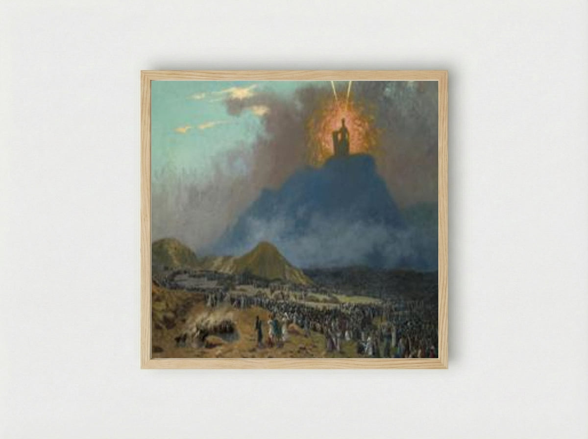 Moses on Mount Sinai - Jean-Léon Gérôme - Framed Print Wood
