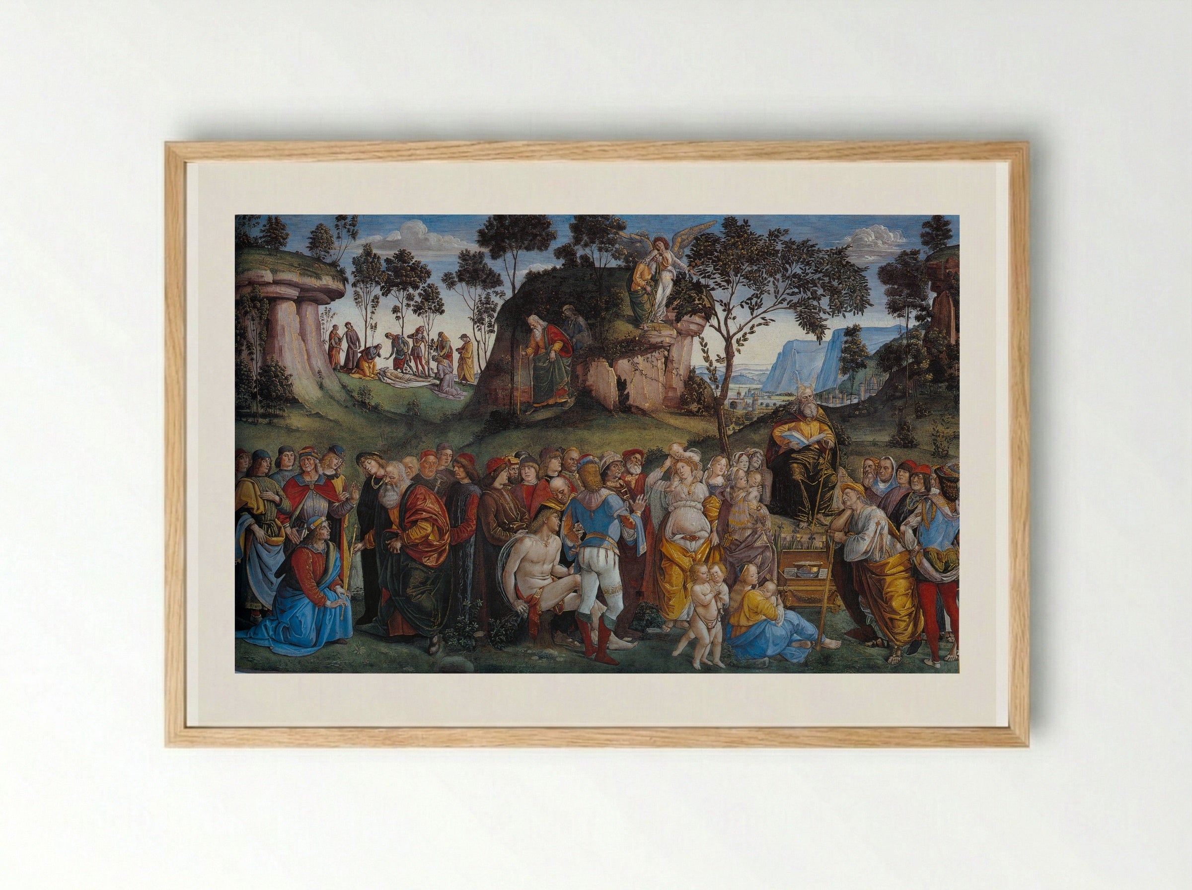 Moses's Testament and Death - Luca Signorelli - Framed Print Wood