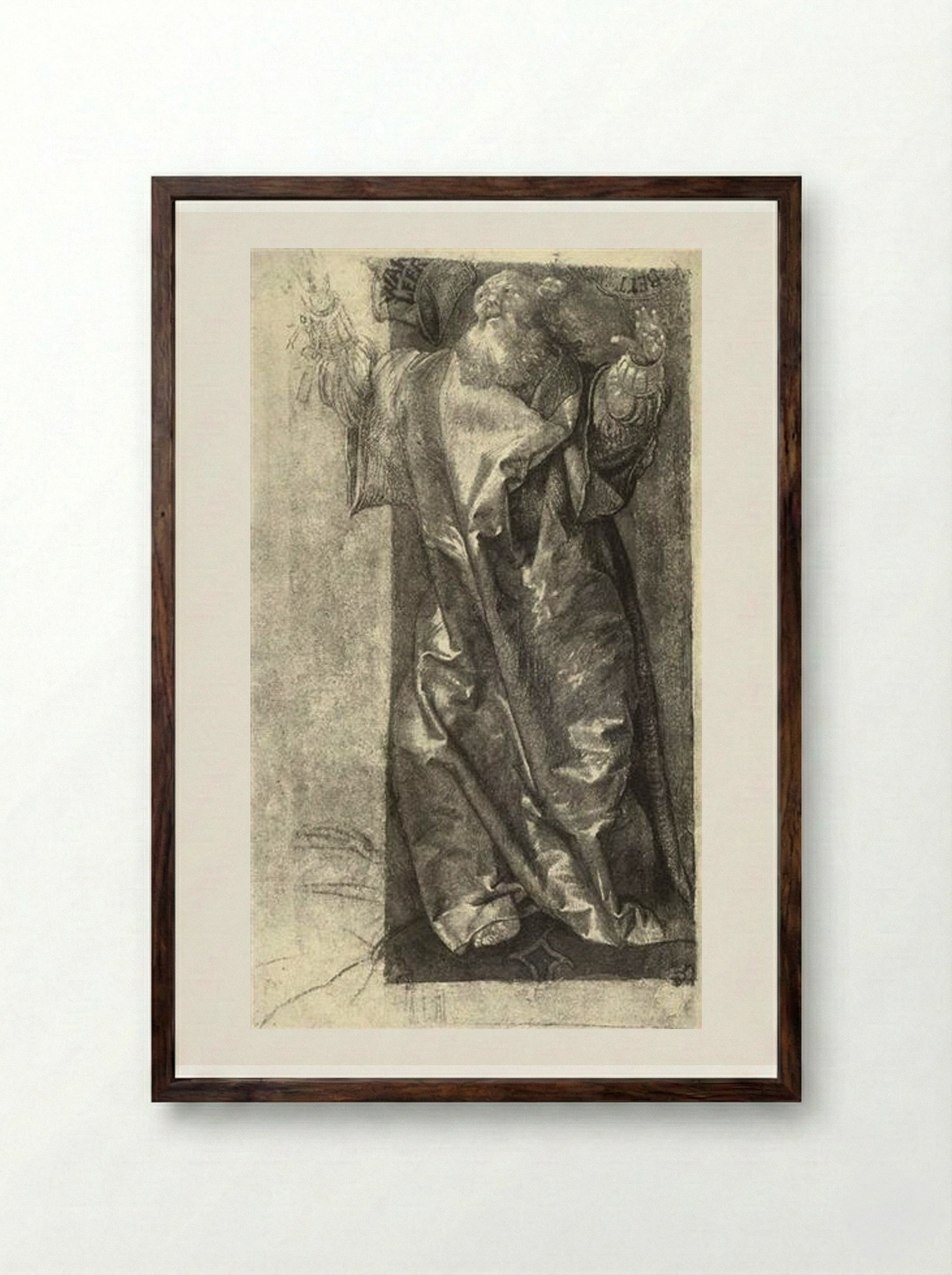 Moses - Matthias Grünewald - Framed Print Dark Wood