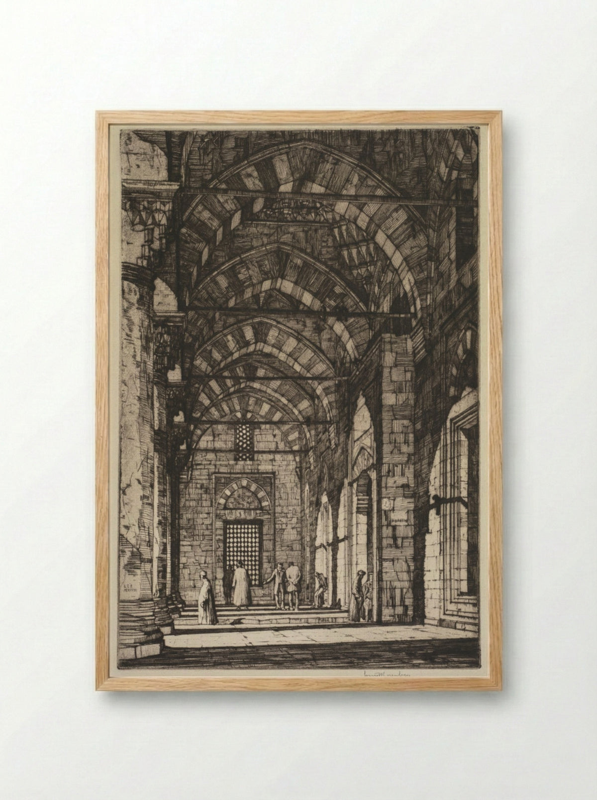Mosque of Sultan Bayazid, Constantinople - Louis Conrad Rosenberg - Framed Print Wood