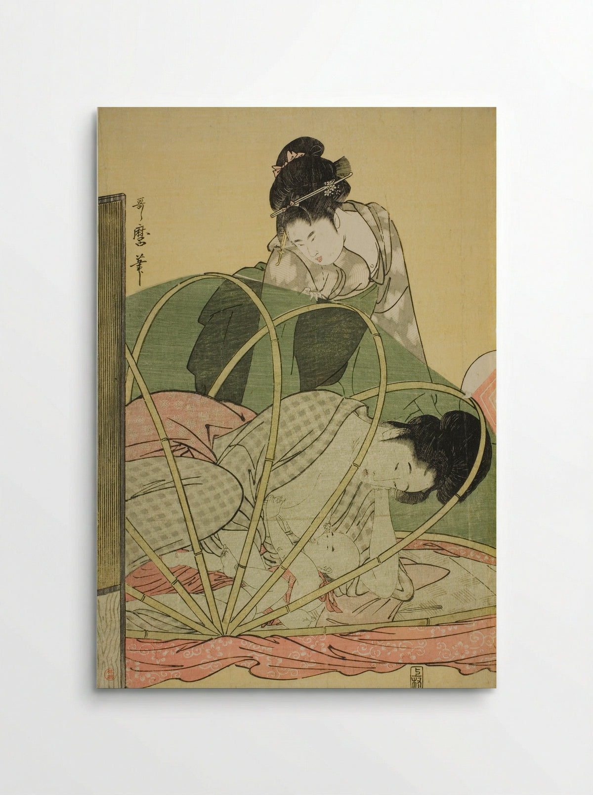 Mosquito Net for a Baby - Kitagawa Utamaro - Poster