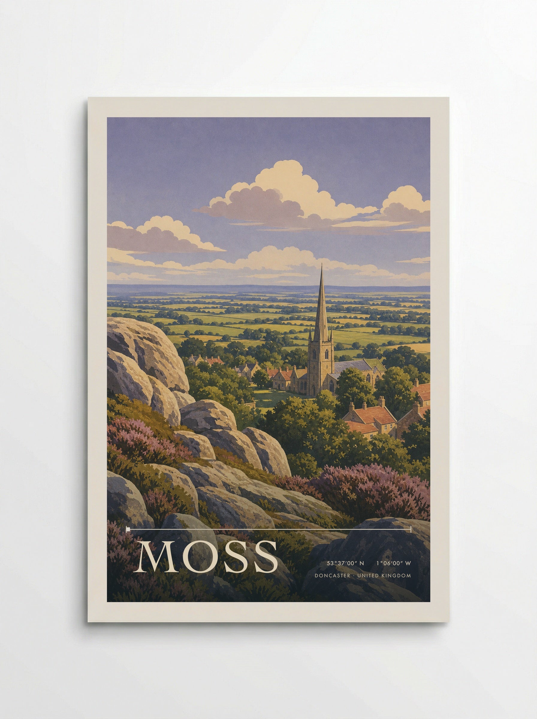 Moss Doncaster United Kingdom Travel Poster - Poster