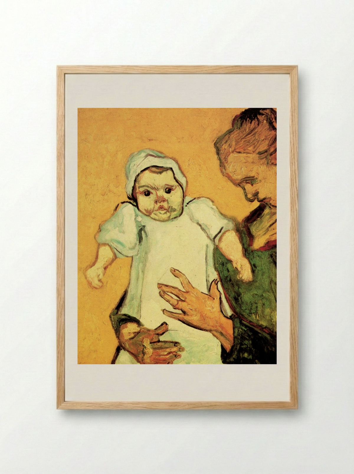Mother Roulin with Her Baby - Vincent van Gogh - Framed Print Wood