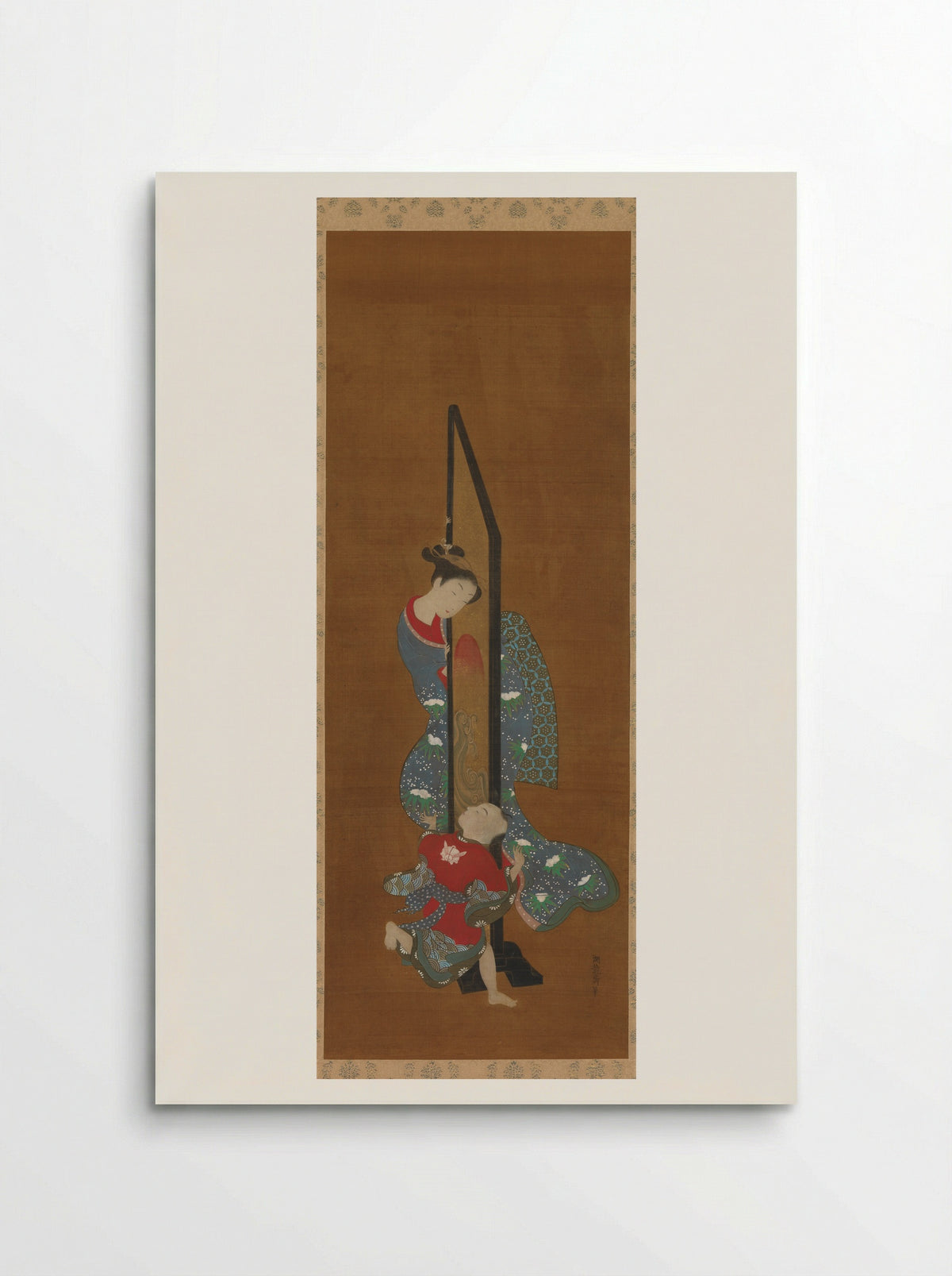 Mother and Child at Play - Isoda Koryūsai - Poster