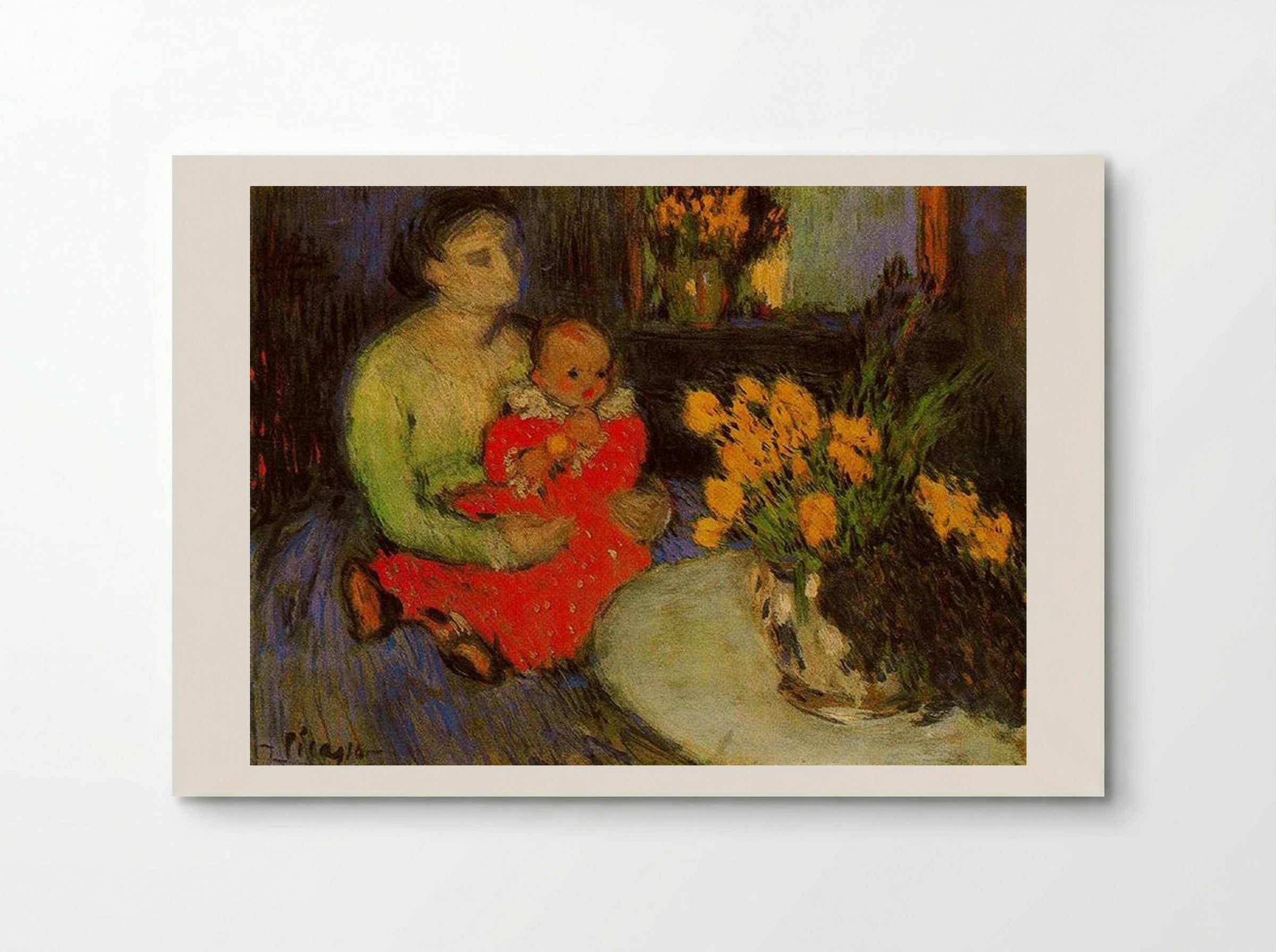 Mother and Child with Flowers - Pablo Picasso - Poster