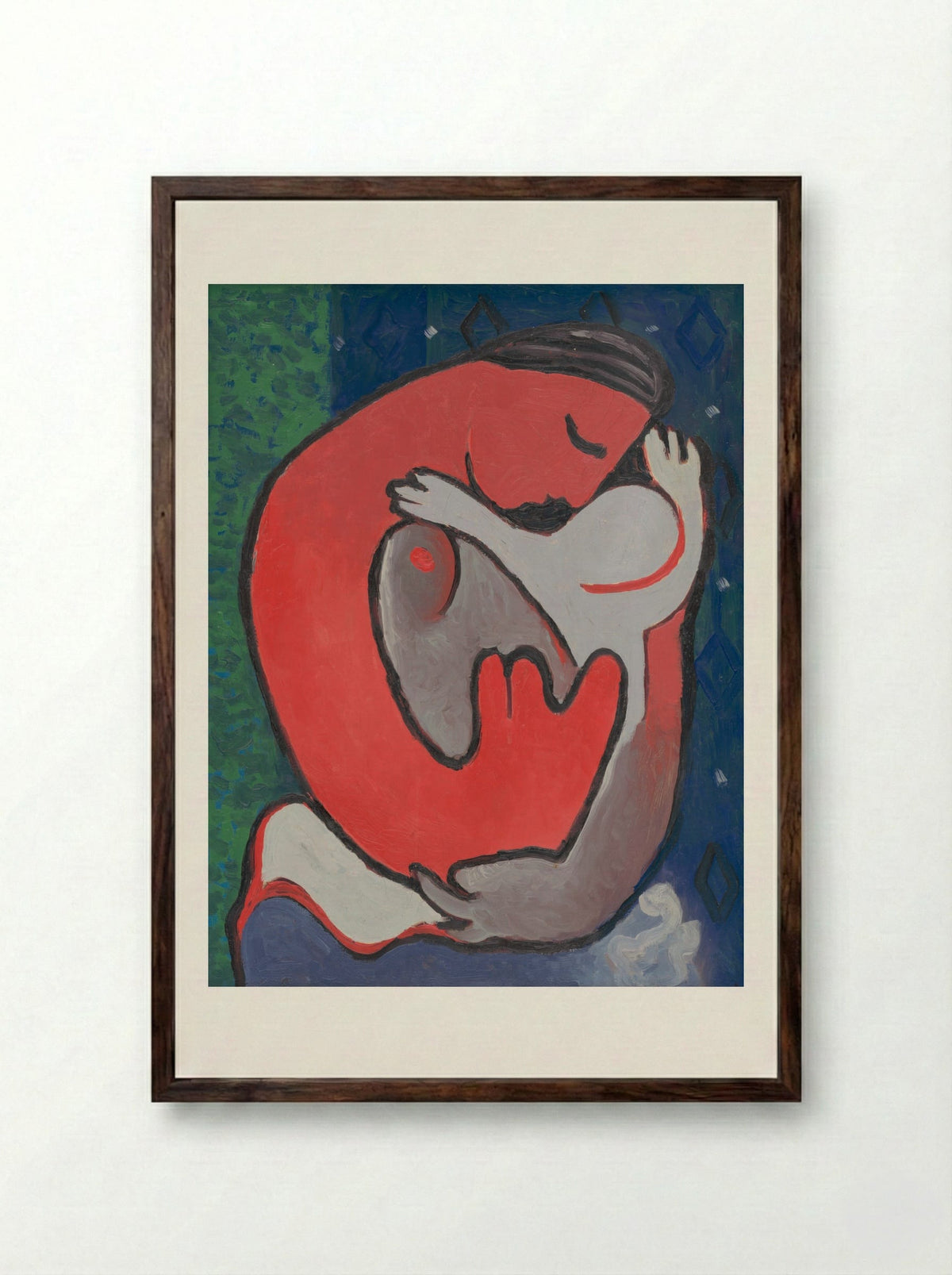 Mother's Embrace - Mikuláš Galanda - Framed Print Dark Wood
