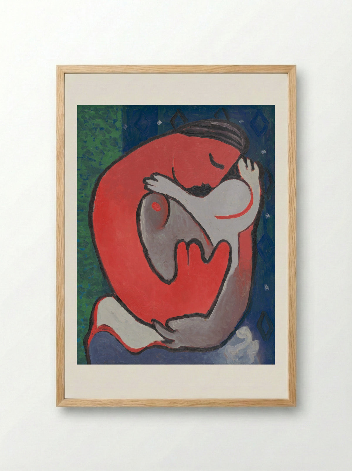 Mother's Embrace - Mikuláš Galanda - Framed Print Wood