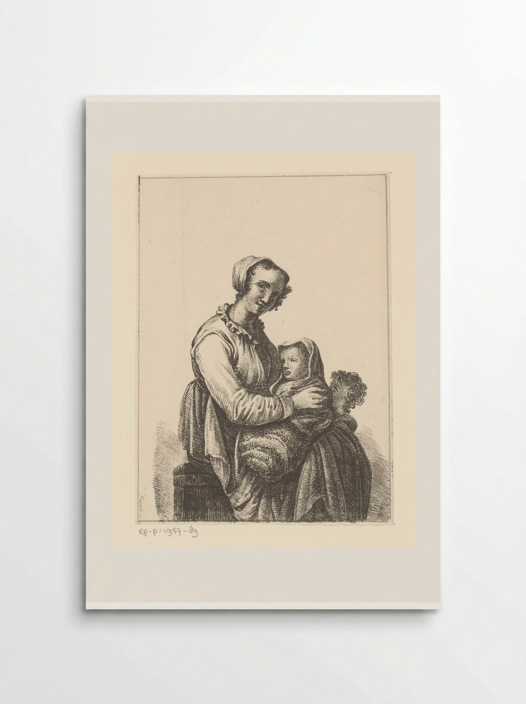 Mother with Baby and Toddler - Pieter Bartholomeusz. Barbiers - Poster