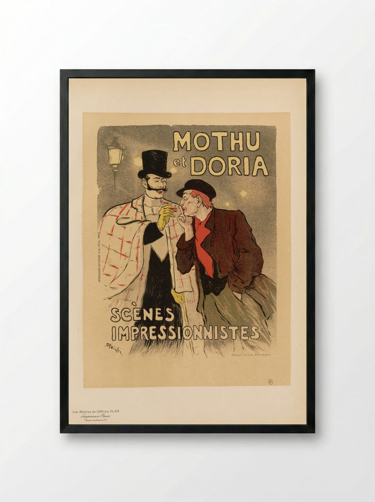 Mothu et Doria, Scènes Impressionnistes - Théophile Steinlen - Framed Print Black
